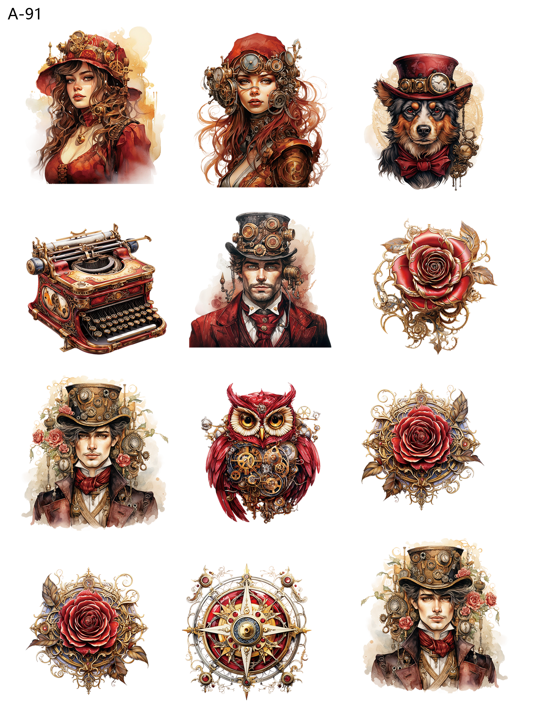 A91 embossed sticker A91 pre-cut embossed sticker (5.91*7.87 inch)