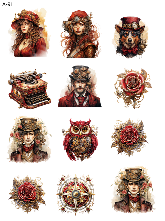 A91 embossed sticker A91 pre-cut embossed sticker (5.91*7.87 inch)