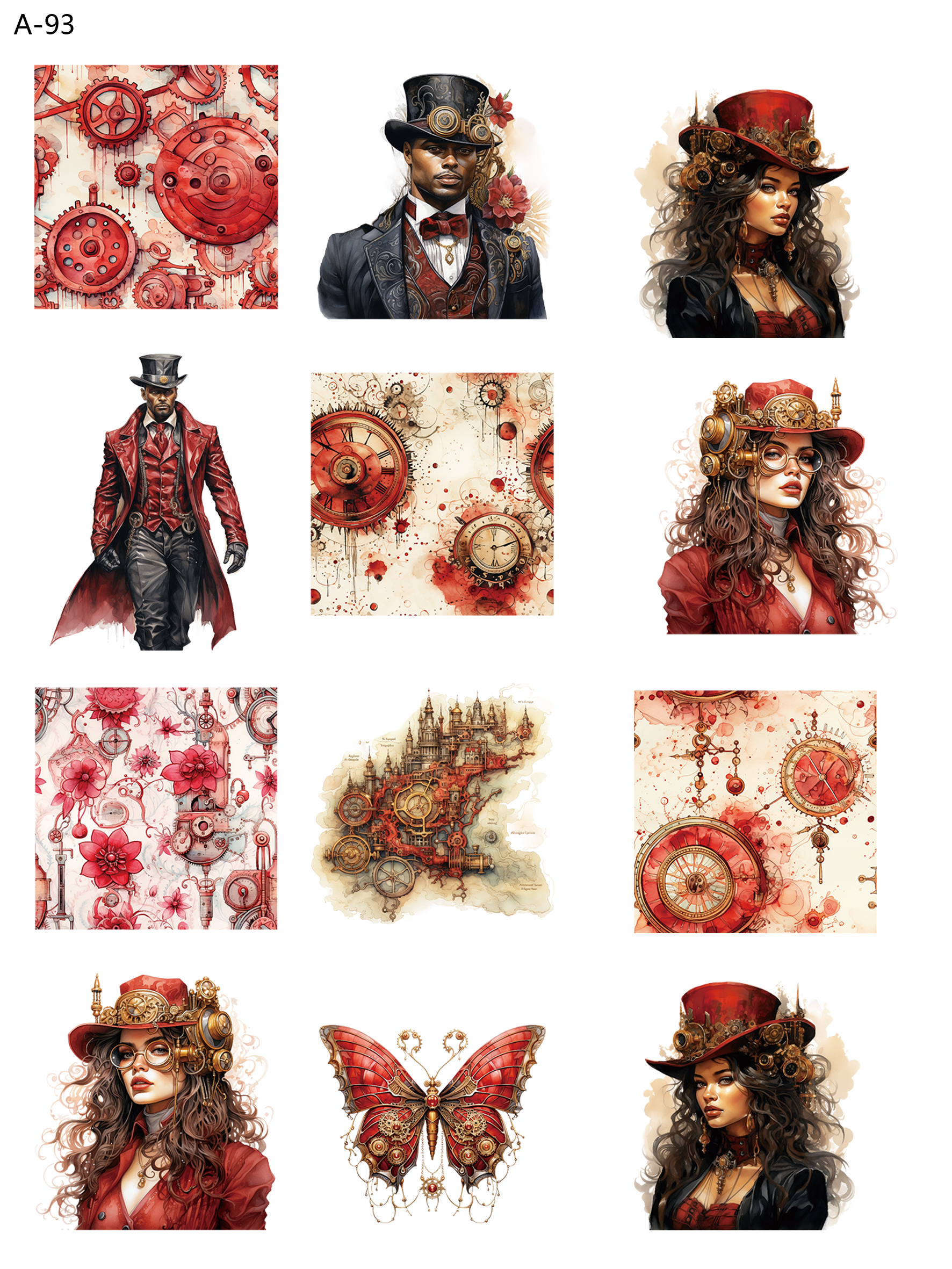 A93 embossed sticker A93 pre-cut embossed sticker (5.91*7.87 inch)