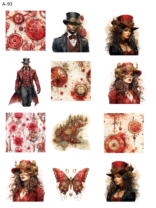 A93 embossed sticker A93 pre-cut embossed sticker (5.91*7.87 inch)