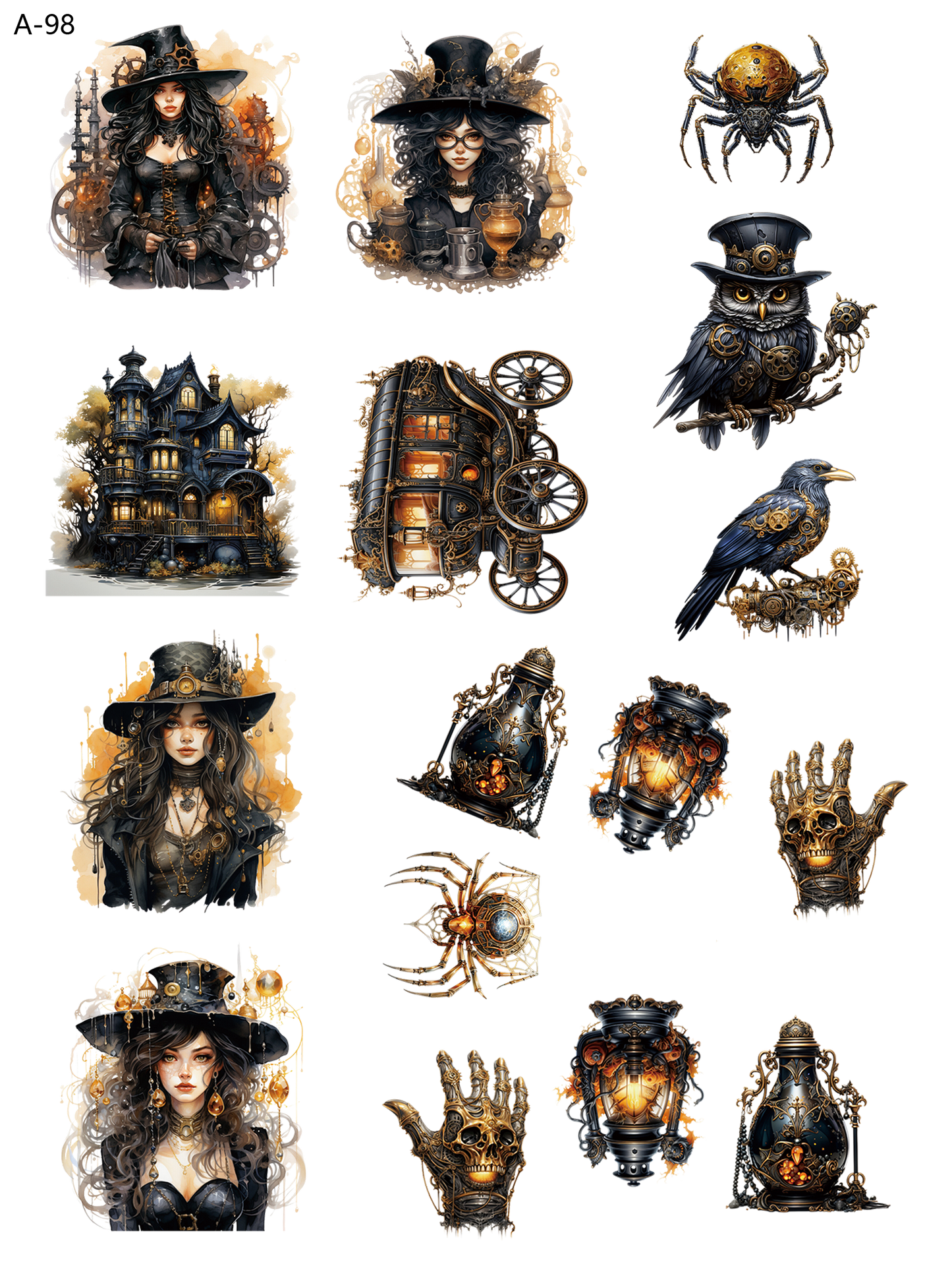 A98 embossed sticker A98 pre-cut embossed sticker (5.91*7.87 inch)