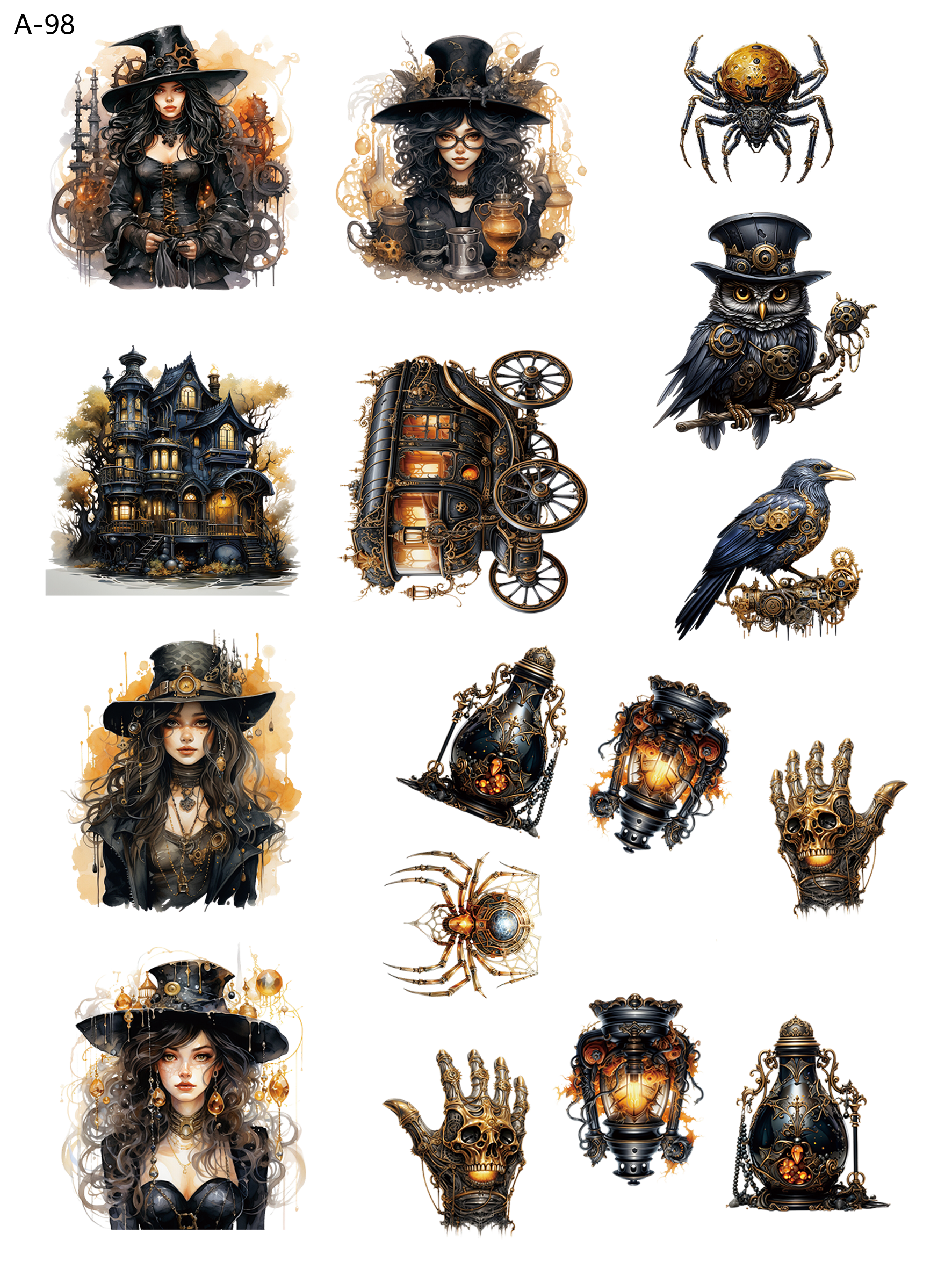 A98 embossed sticker A98 pre-cut embossed sticker (5.91*7.87 inch)