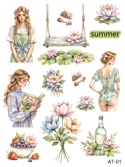 A510-AT05 embossed sticker AT01 pre-cut embossed sticker (5.91*7.87 inch)