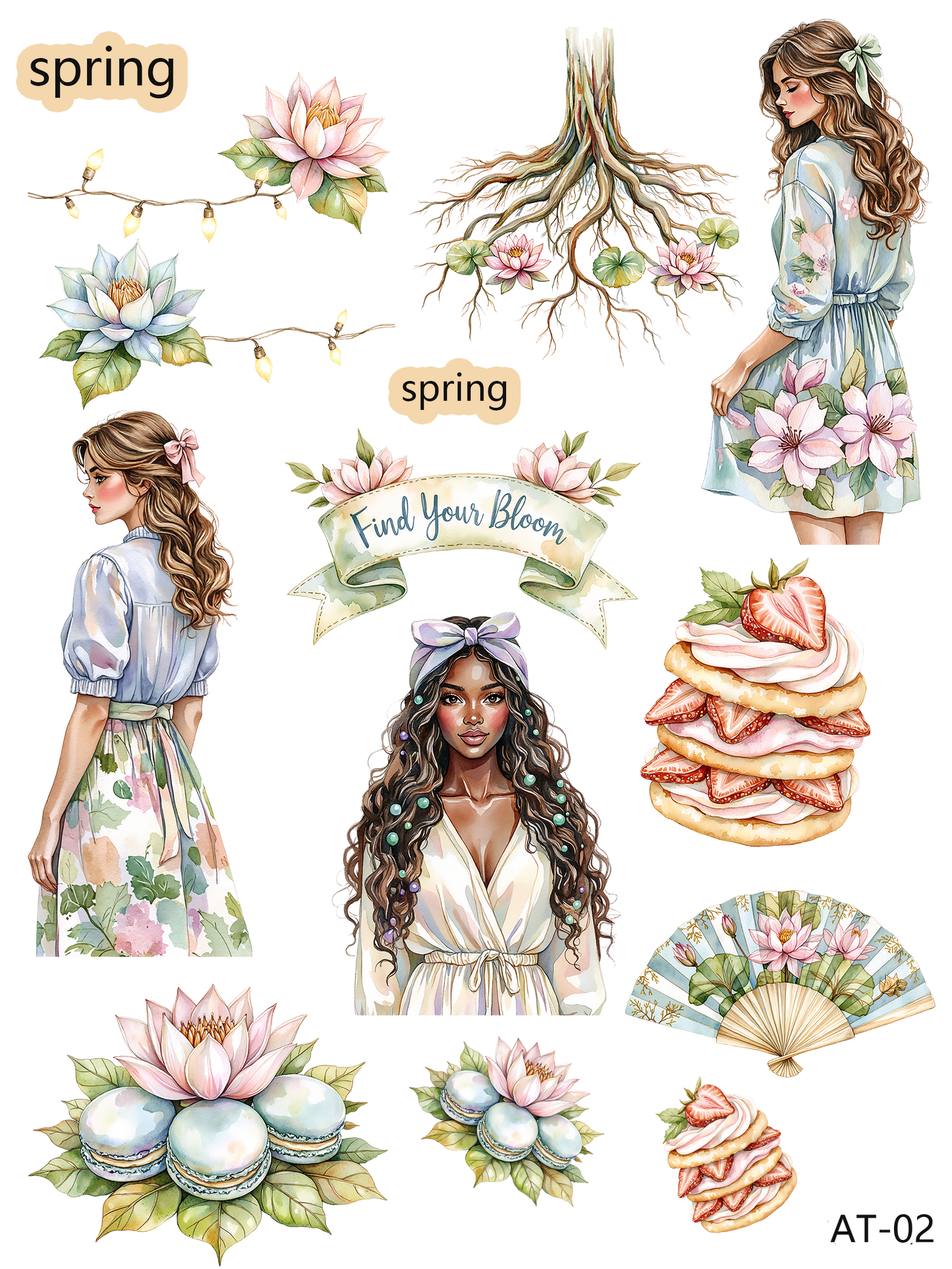 A510-AT05 embossed sticker AT02 pre-cut embossed sticker (5.91*7.87 inch)