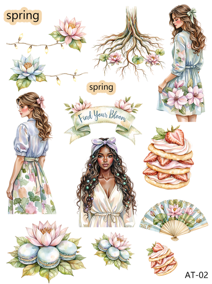 A510-AT05 embossed sticker AT02 pre-cut embossed sticker (5.91*7.87 inch)