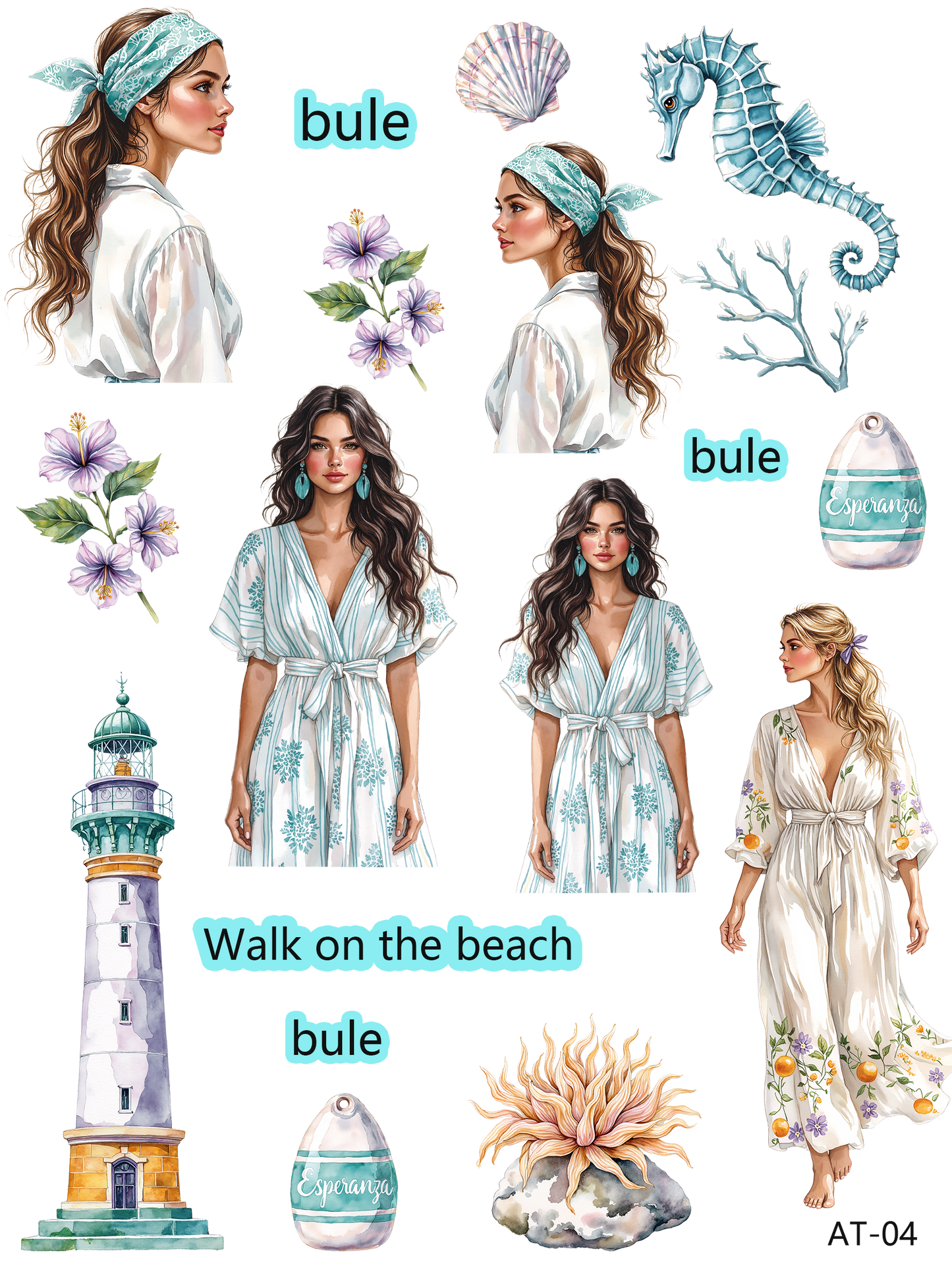 A510-AT05 embossed sticker AT04 pre-cut embossed sticker (5.91*7.87 inch)