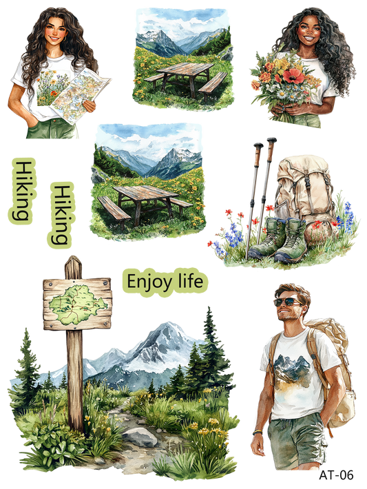 AT06-AT16 embossed sticker AT06 pre-cut embossed sticker (5.91*7.87 inch)