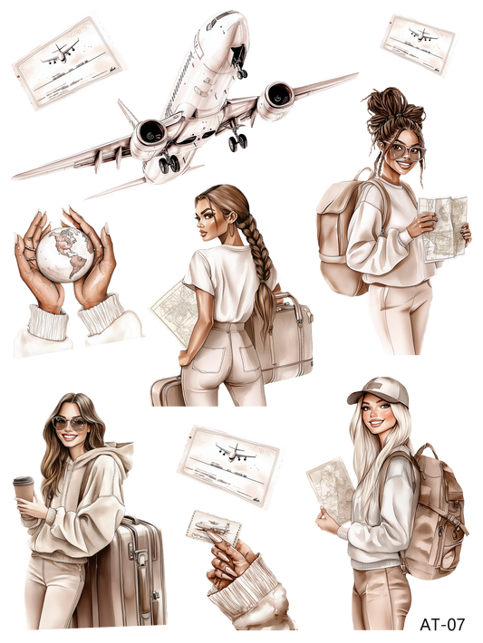 AT06-AT16 embossed sticker AT07 pre-cut embossed sticker (5.91*7.87 inch)