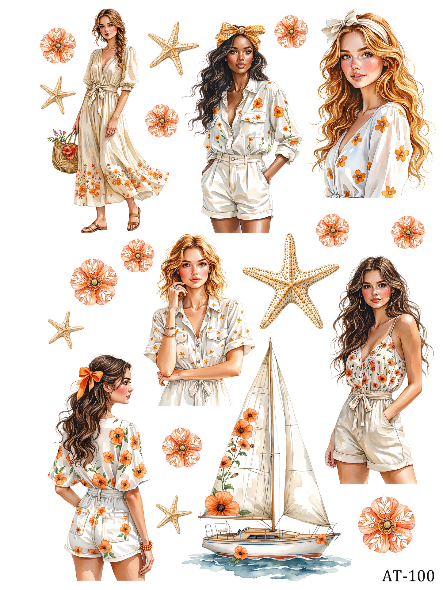 AT99-AT109 embossed sticker AT100