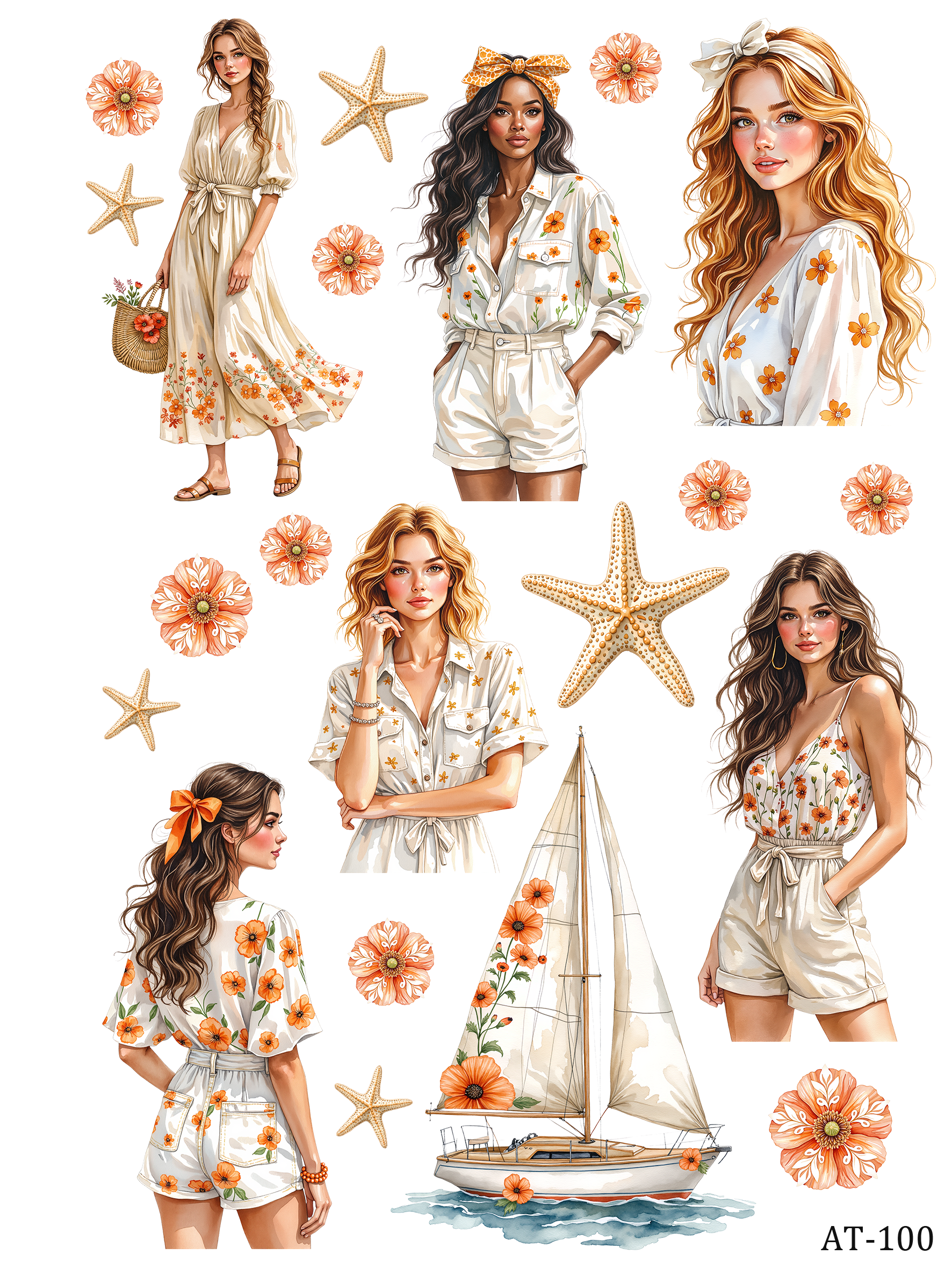 AT99-AT109 embossed sticker AT100