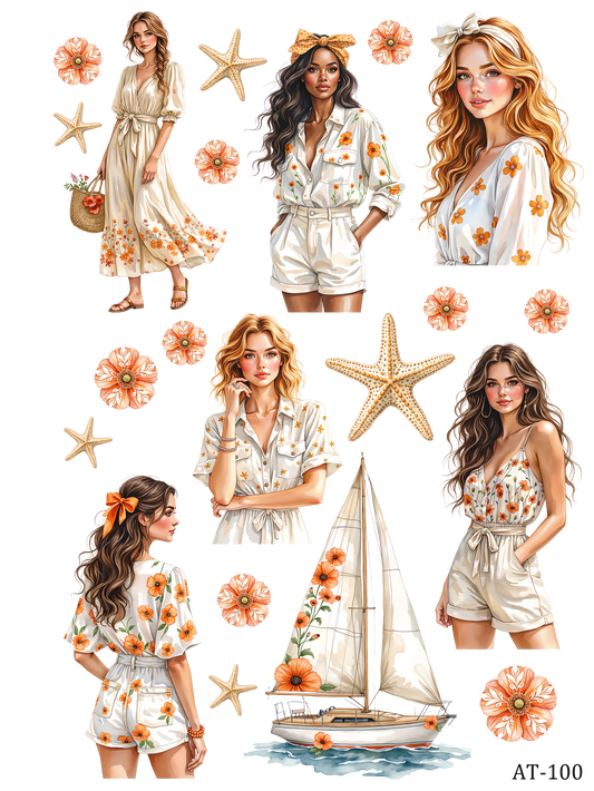 AT99-AT109 embossed sticker AT100