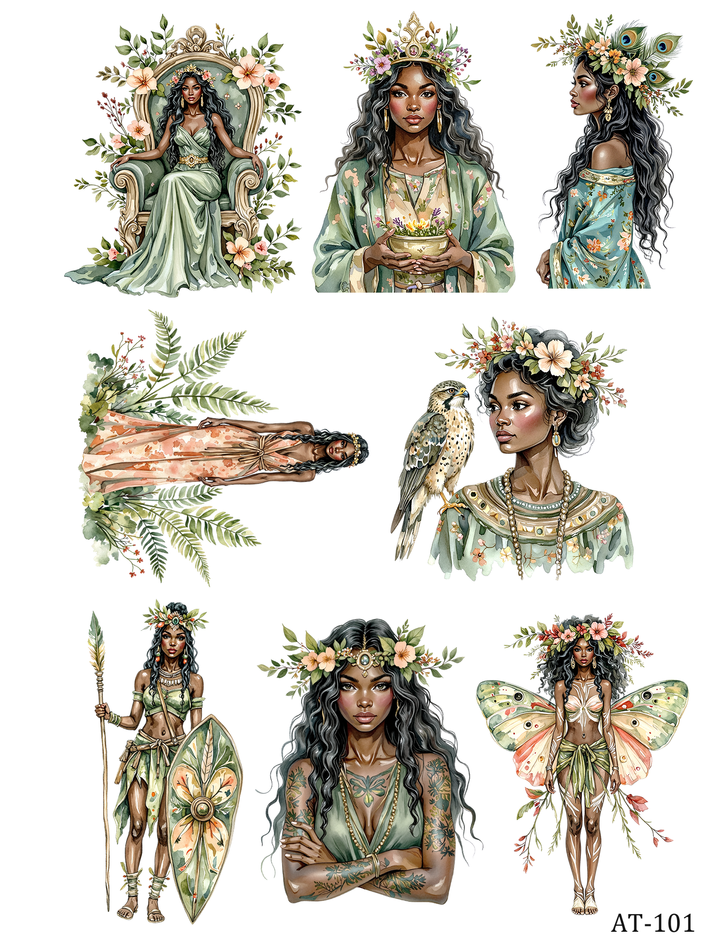 AT99-AT109 embossed sticker AT101