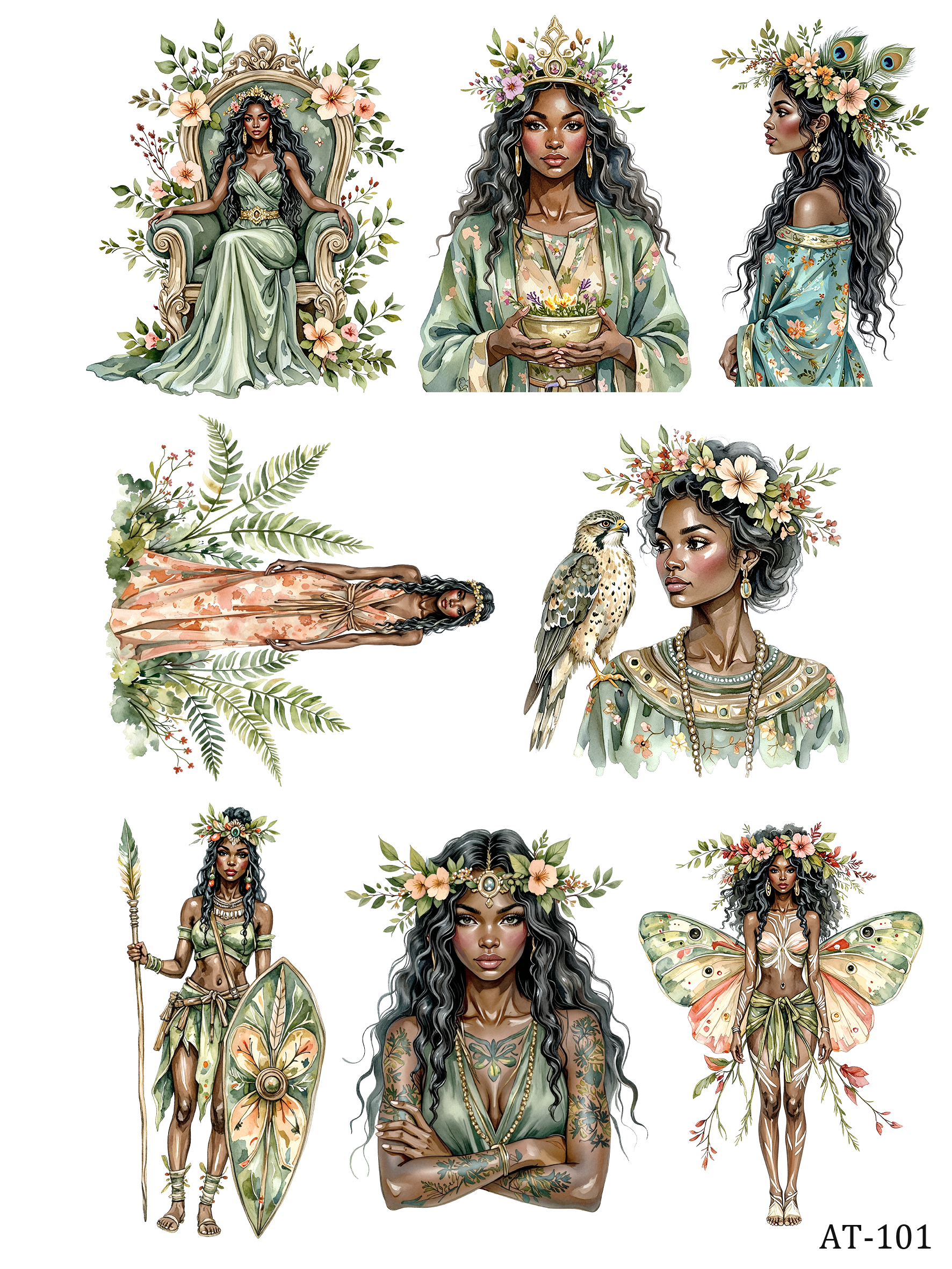 AT99-AT109 embossed sticker AT101