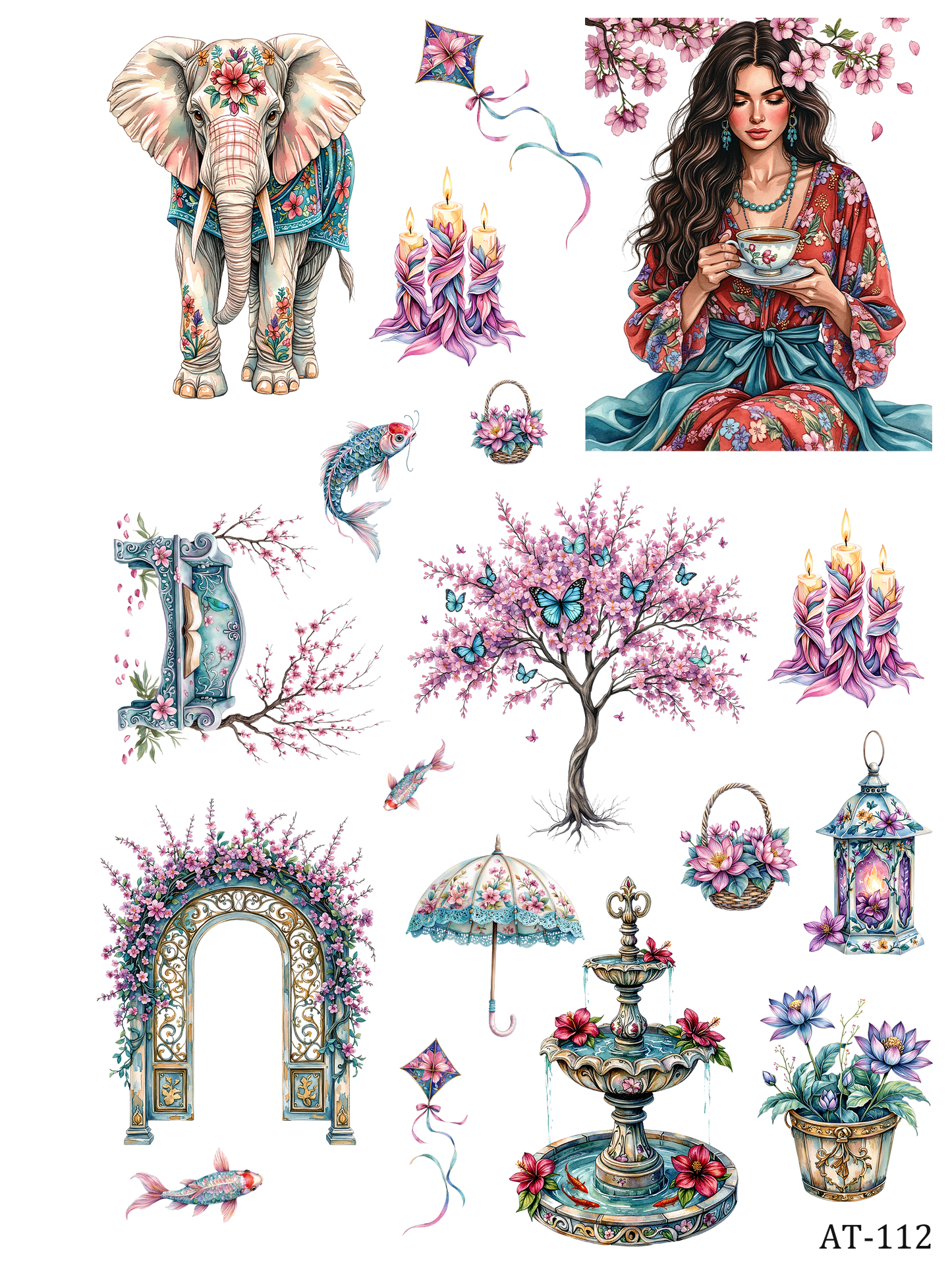 AT110-AT112 embossed sticker AT112