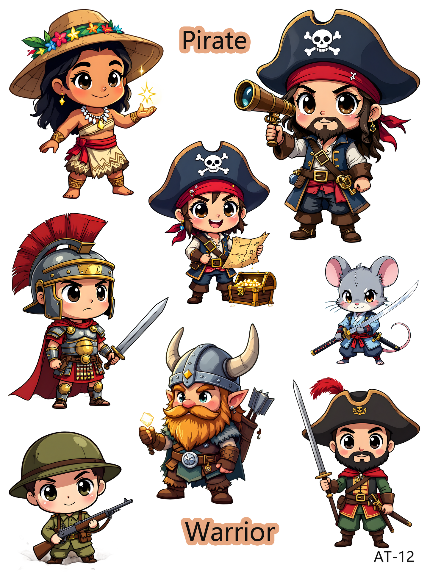 AT06-AT16 embossed sticker AT12 pre-cut embossed sticker (5.91*7.87 inch)