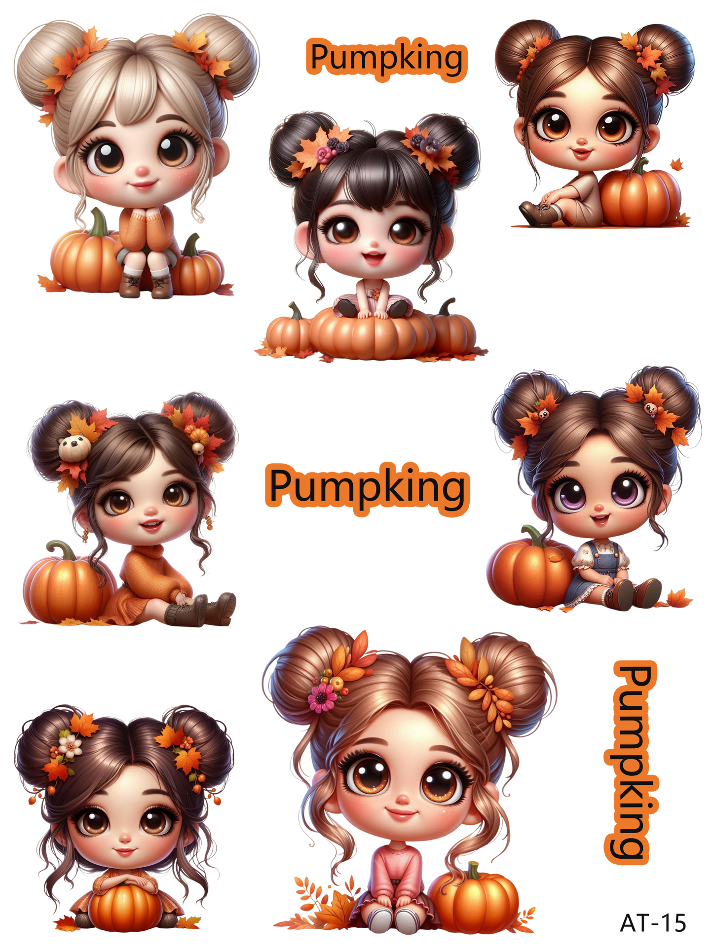 AT06-AT16 embossed sticker AT15 pre-cut embossed sticker (5.91*7.87 inch)