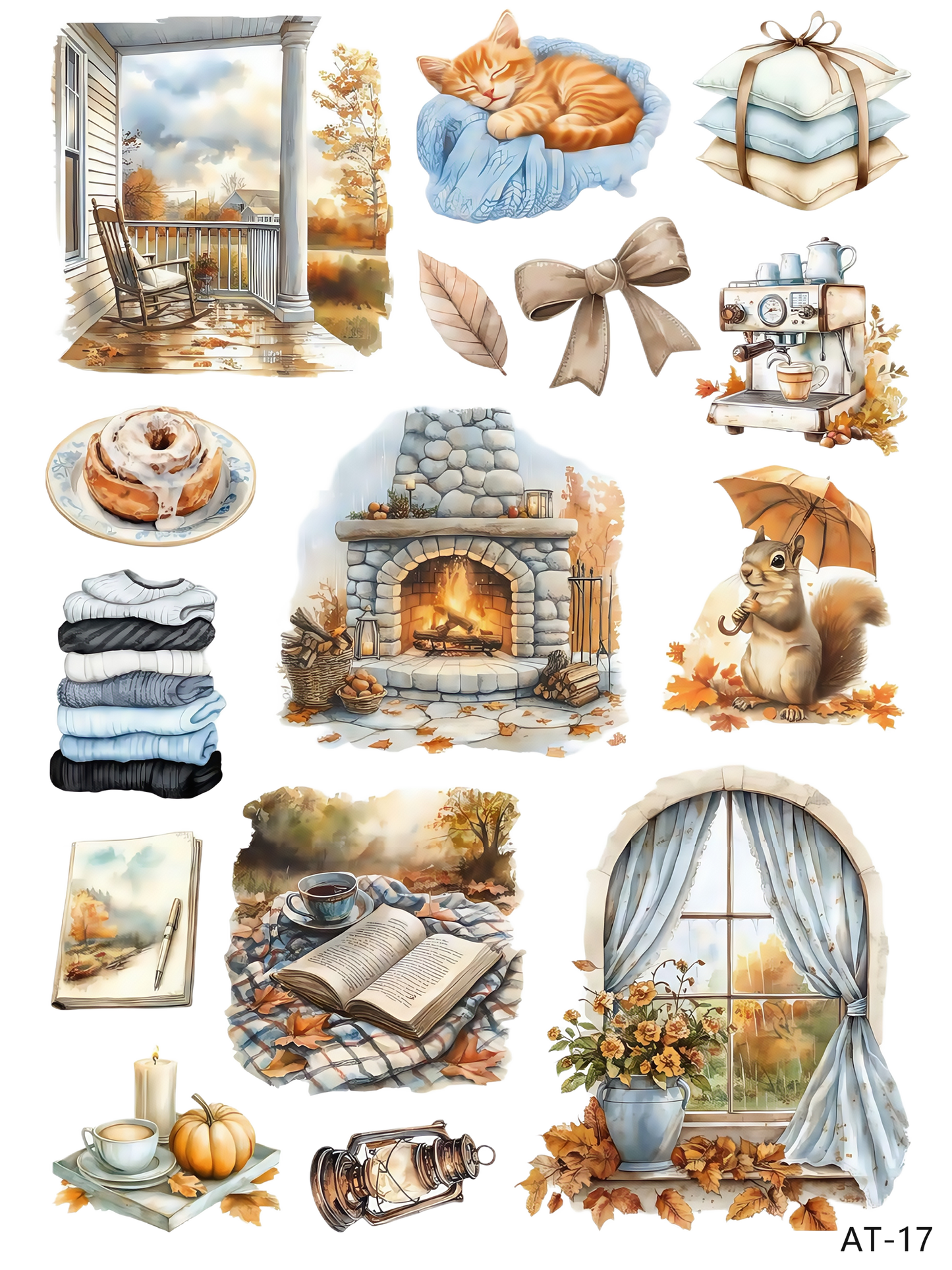 AT17-AT26 embossed sticker AT17 pre-cut embossed sticker (5.91*7.87 inch)