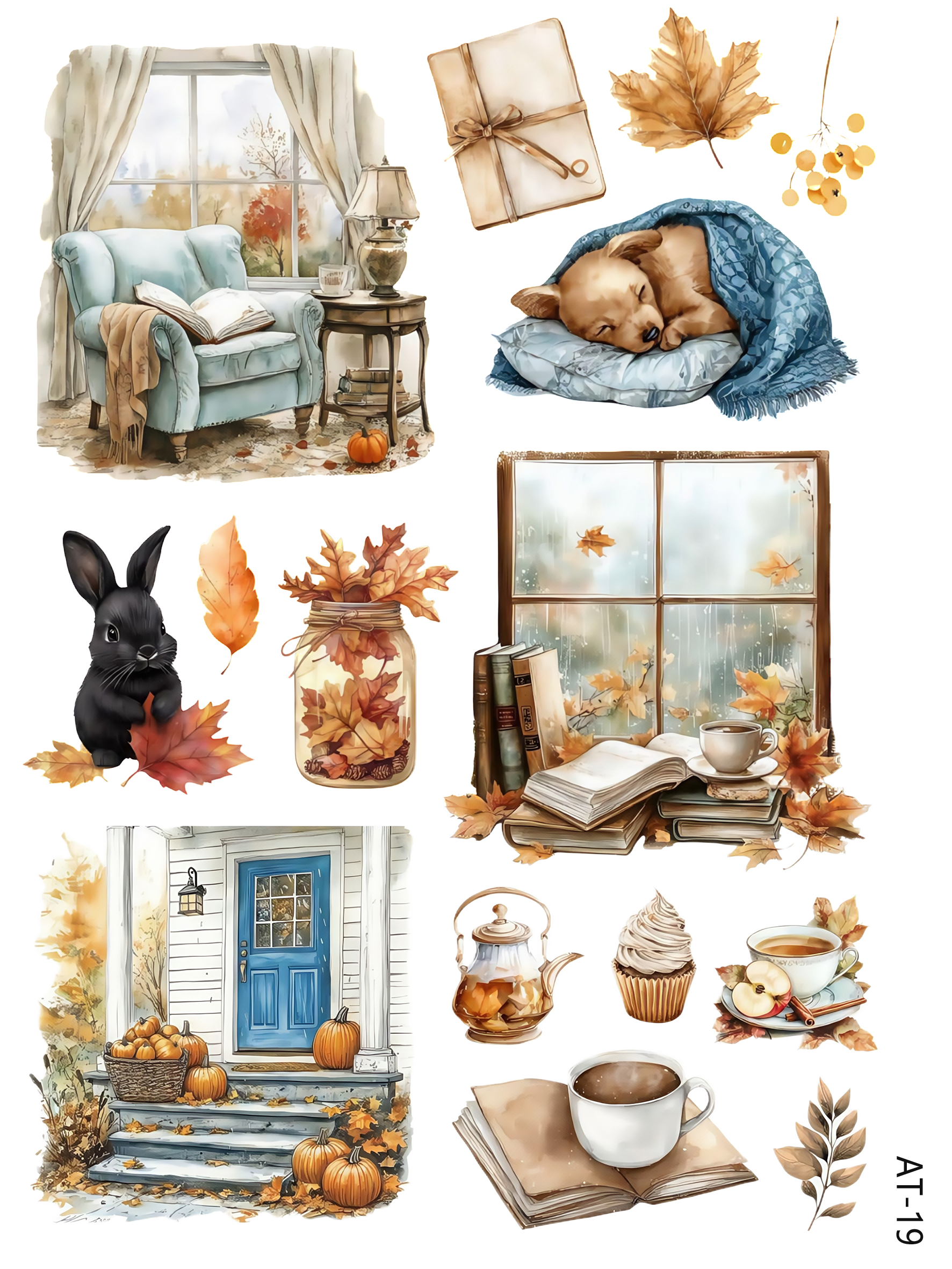 AT17-AT26 embossed sticker AT19 pre-cut embossed sticker (5.91*7.87 inch)