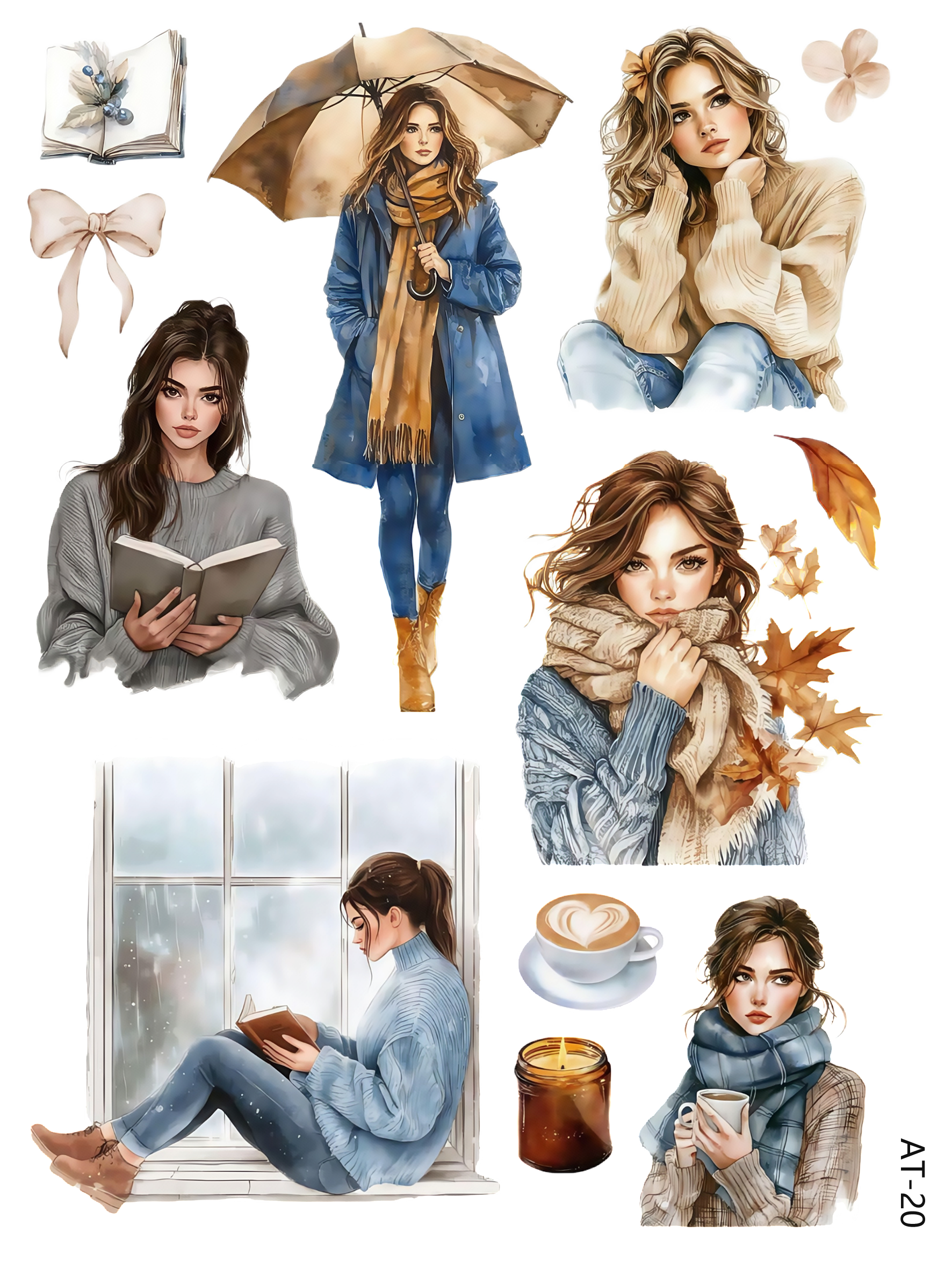 AT17-AT26 embossed sticker AT20 pre-cut embossed sticker (5.91*7.87 inch)