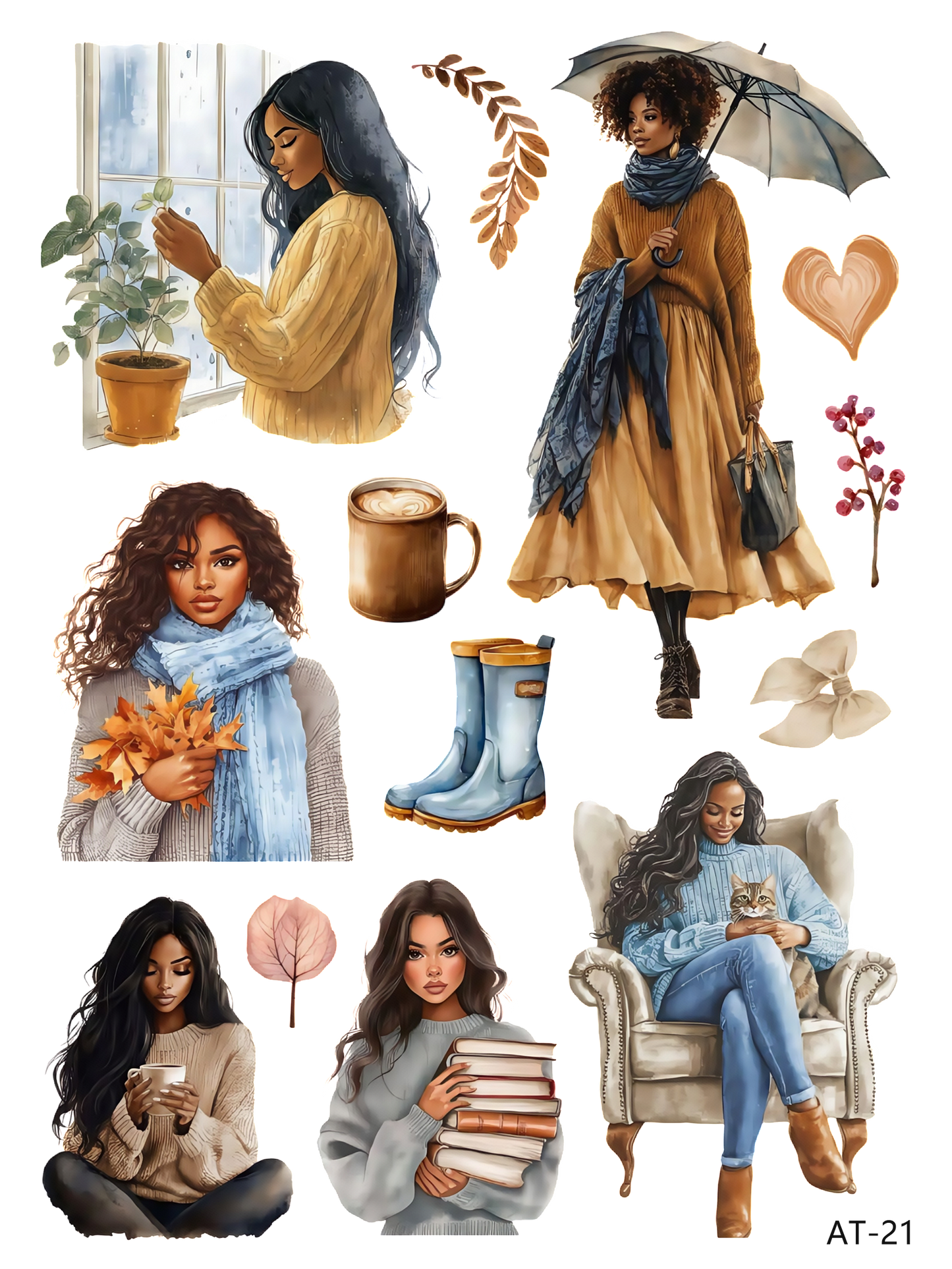 AT17-AT26 embossed sticker AT21 pre-cut embossed sticker (5.91*7.87 inch)