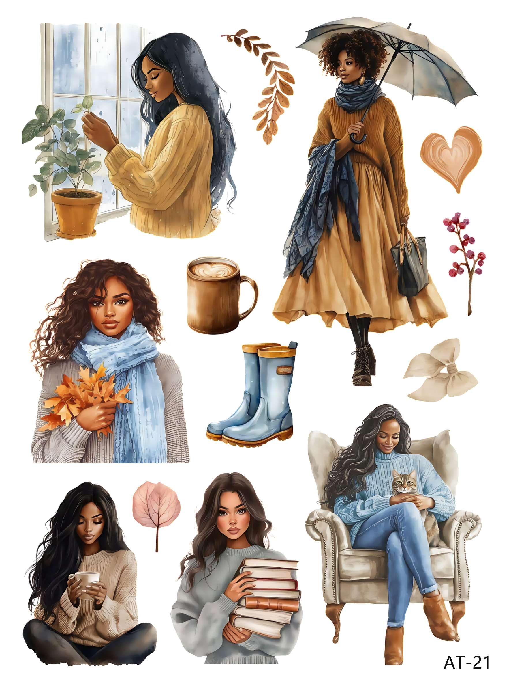 AT17-AT26 embossed sticker AT21 pre-cut embossed sticker (5.91*7.87 inch)