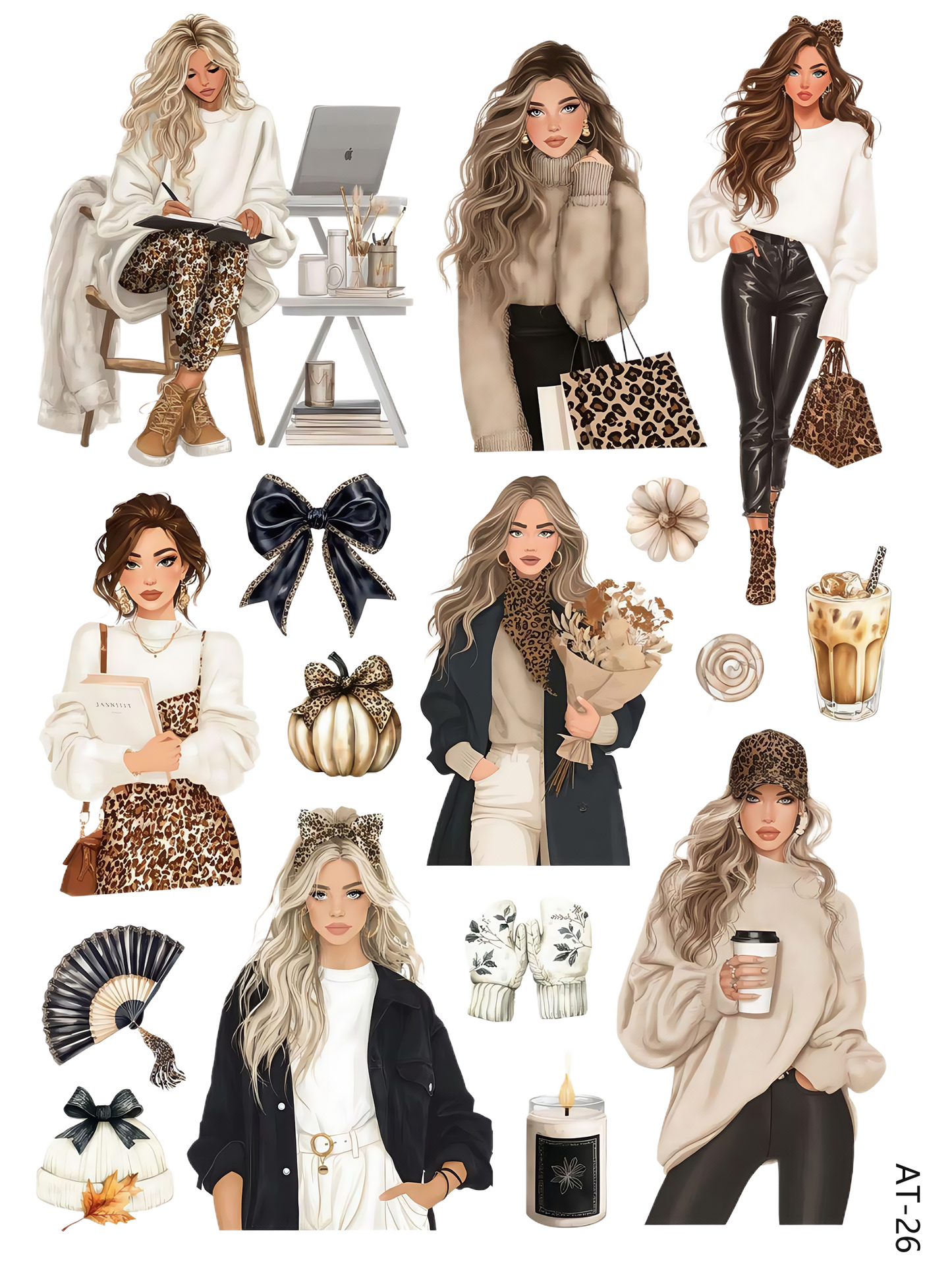 AT17-AT26 embossed sticker AT26 pre-cut embossed sticker (5.91*7.87 inch)