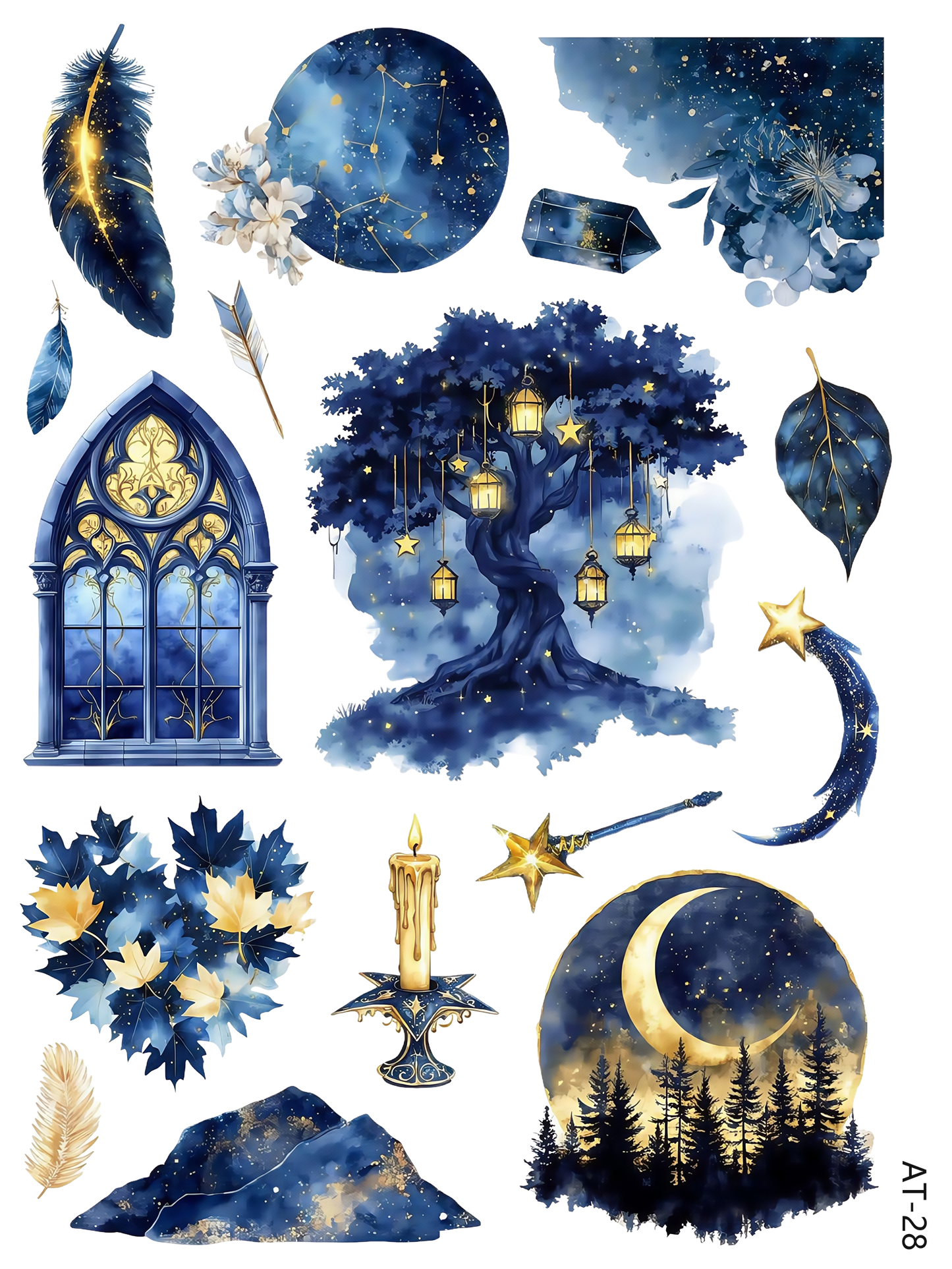 AT27-AT37 embossed sticker AT28 pre-cut embossed sticker (5.91*7.87 inch)