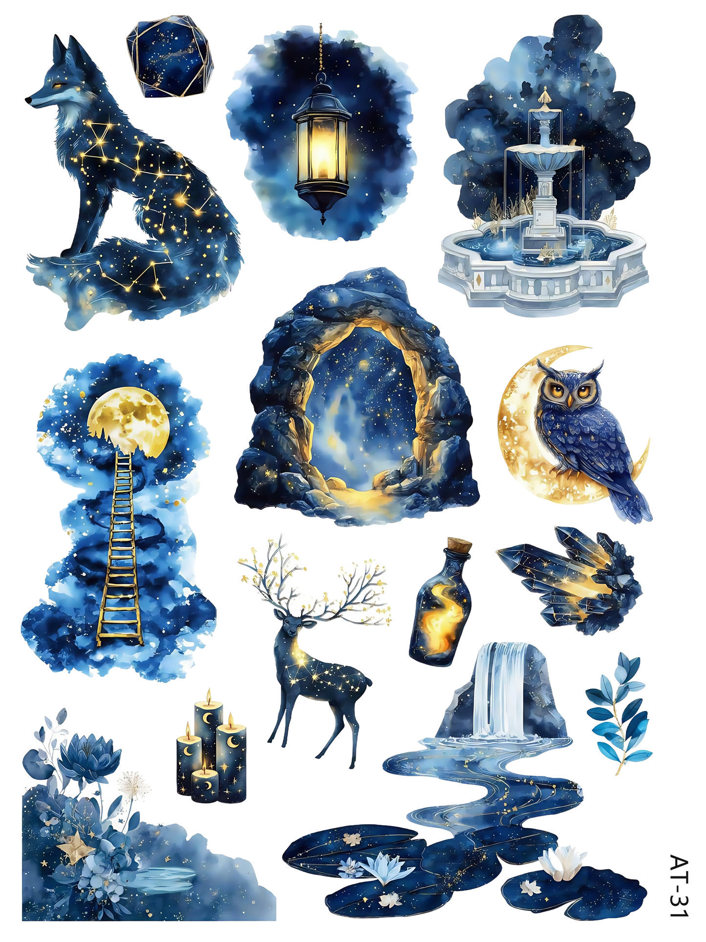 AT27-AT37 embossed sticker AT31 pre-cut embossed sticker (5.91*7.87 inch)