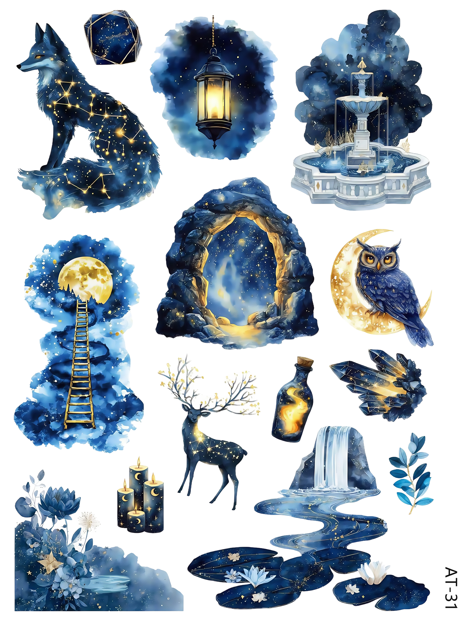 AT27-AT37 embossed sticker AT31 pre-cut embossed sticker (5.91*7.87 inch)