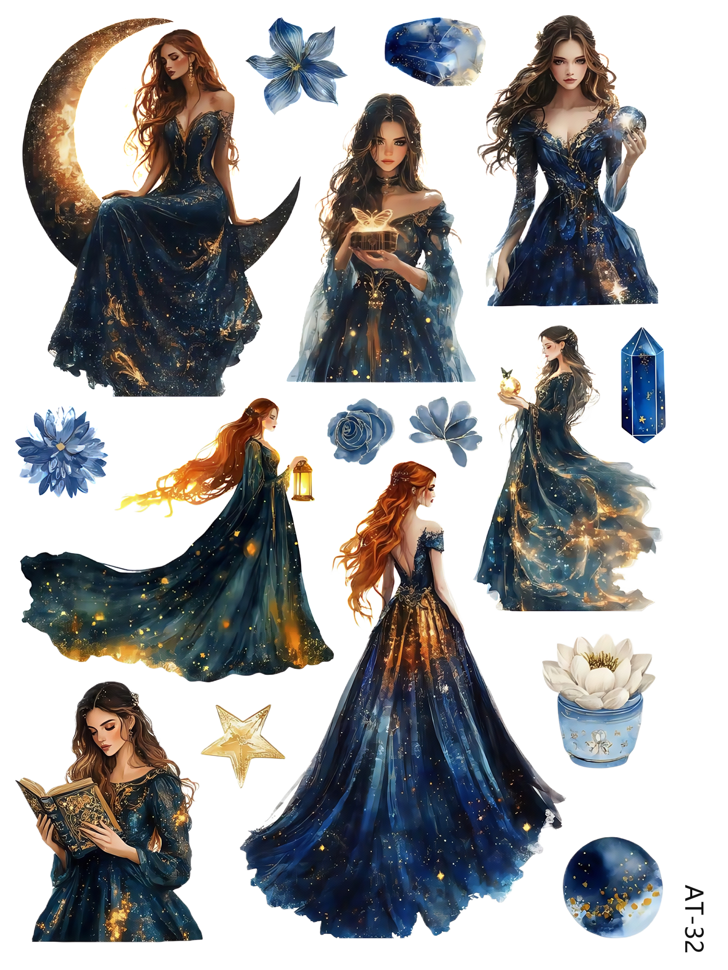 AT27-AT37 embossed sticker AT32 pre-cut embossed sticker (5.91*7.87 inch)