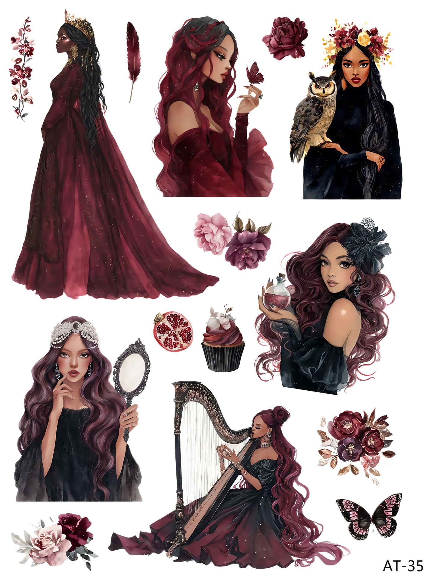 AT27-AT37 embossed sticker AT35 pre-cut embossed sticker (5.91*7.87 inch)