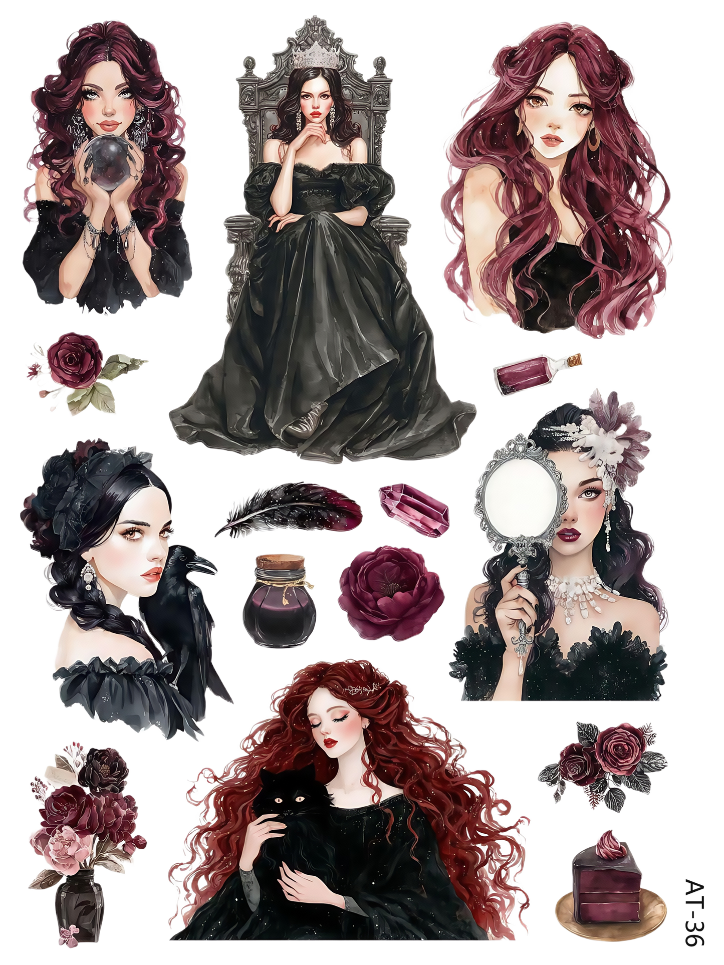 AT27-AT37 embossed sticker AT36 pre-cut embossed sticker (5.91*7.87 inch)