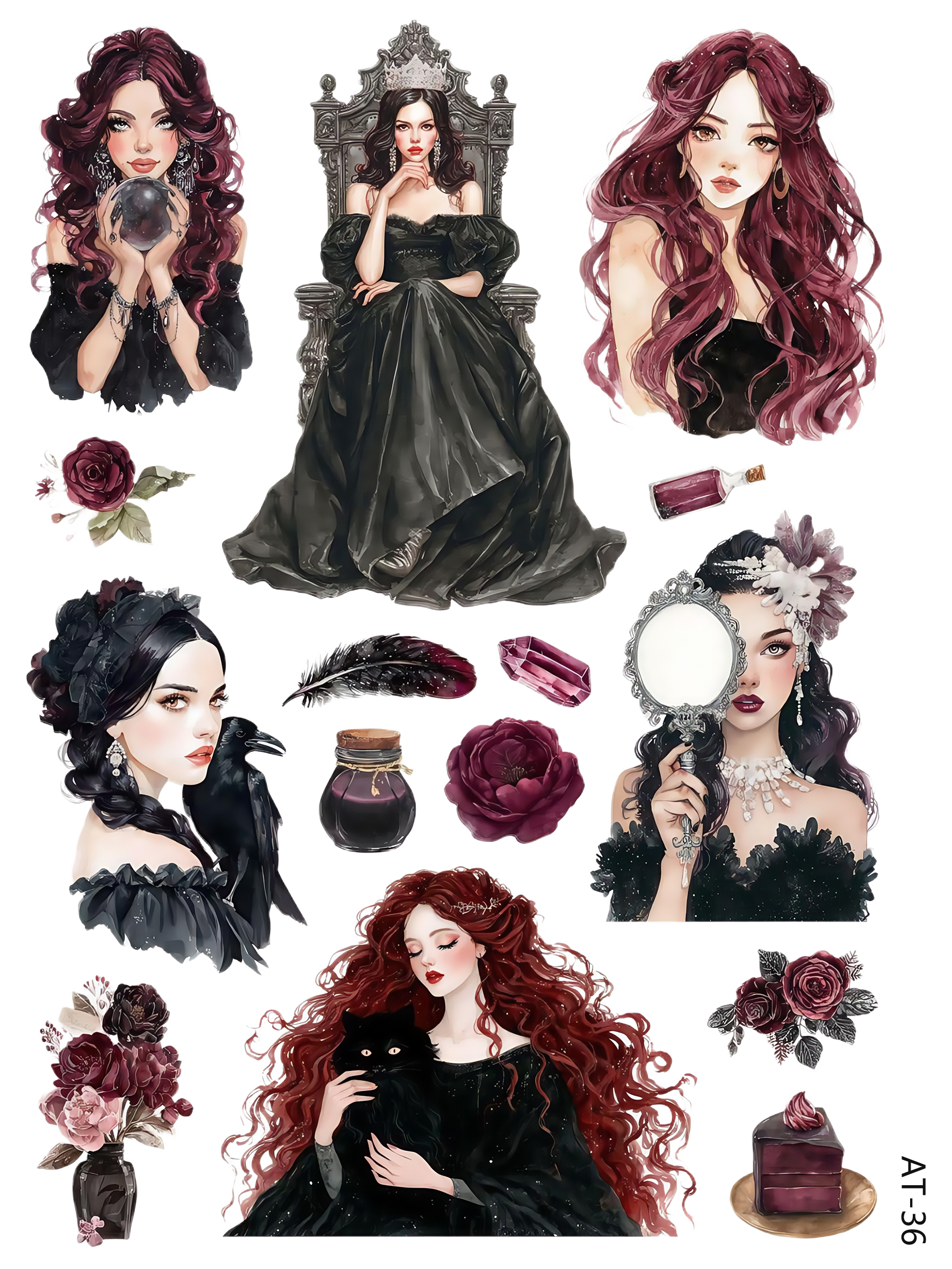 AT27-AT37 embossed sticker AT36 pre-cut embossed sticker (5.91*7.87 inch)