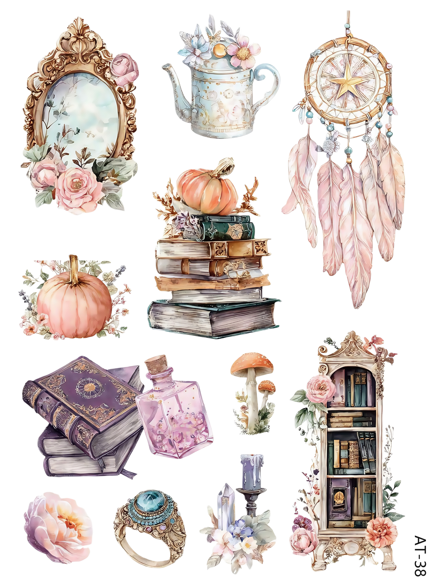 AT38-AT43 embossed sticker AT38 pre-cut embossed sticker (5.91*7.87 inch)