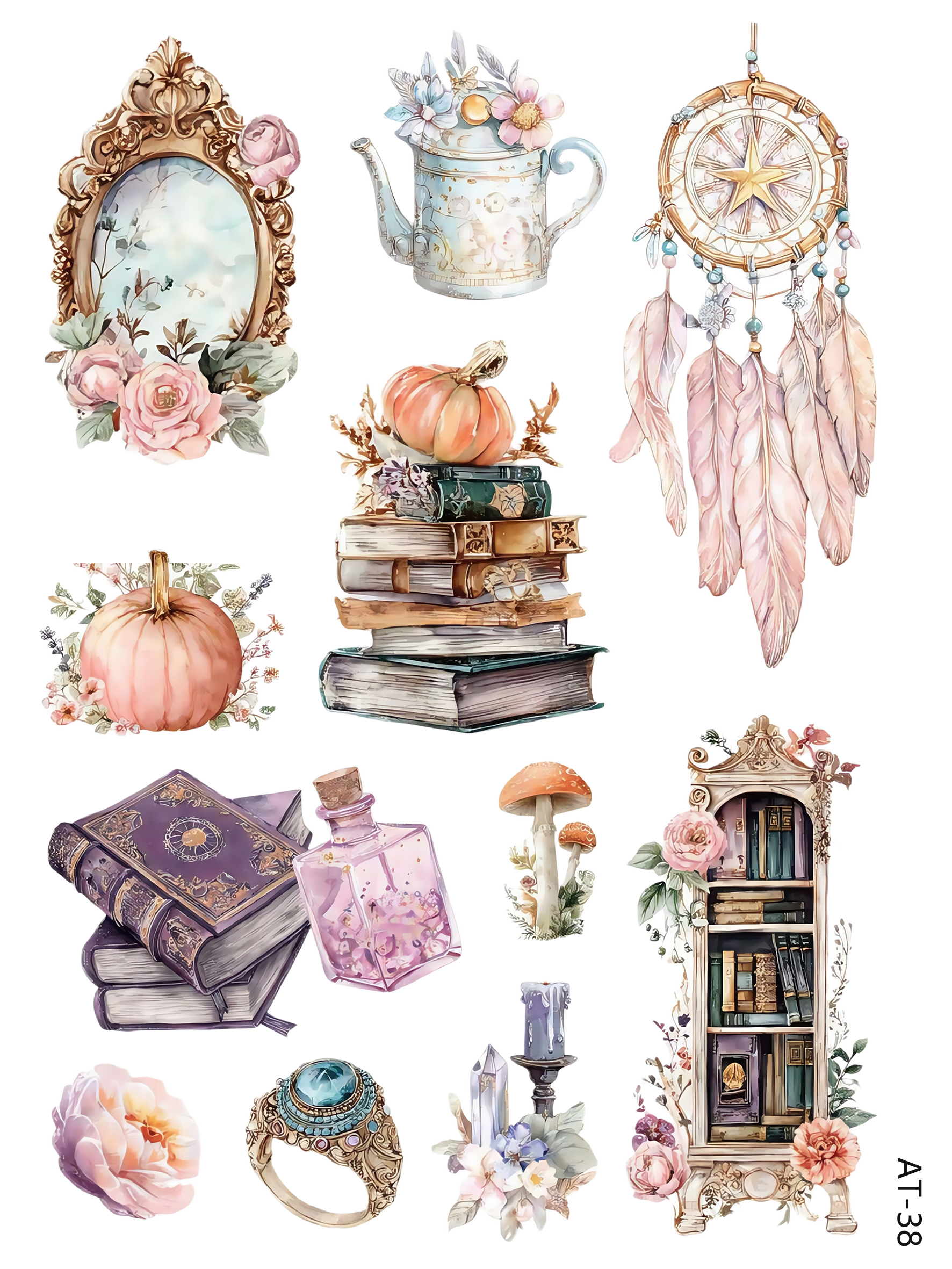 AT38-AT43 embossed sticker AT38 pre-cut embossed sticker (5.91*7.87 inch)