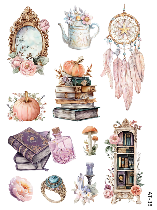 AT38-AT43 embossed sticker AT38 pre-cut embossed sticker (5.91*7.87 inch)