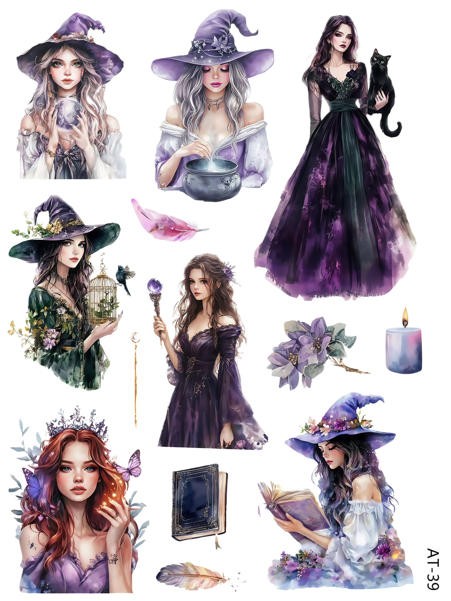 AT38-AT43 embossed sticker AT39 pre-cut embossed sticker (5.91*7.87 inch)