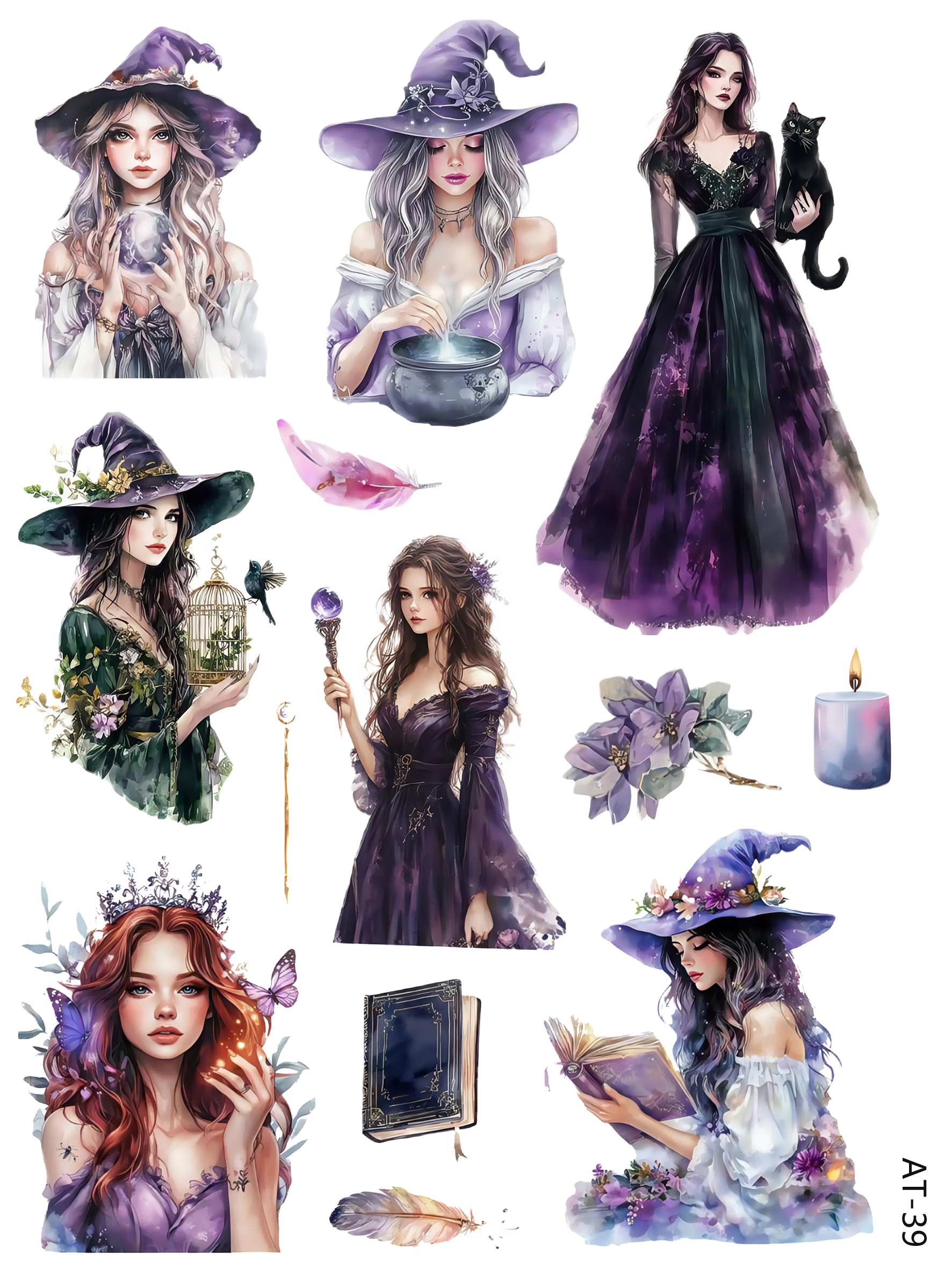 AT38-AT43 embossed sticker AT39 pre-cut embossed sticker (5.91*7.87 inch)