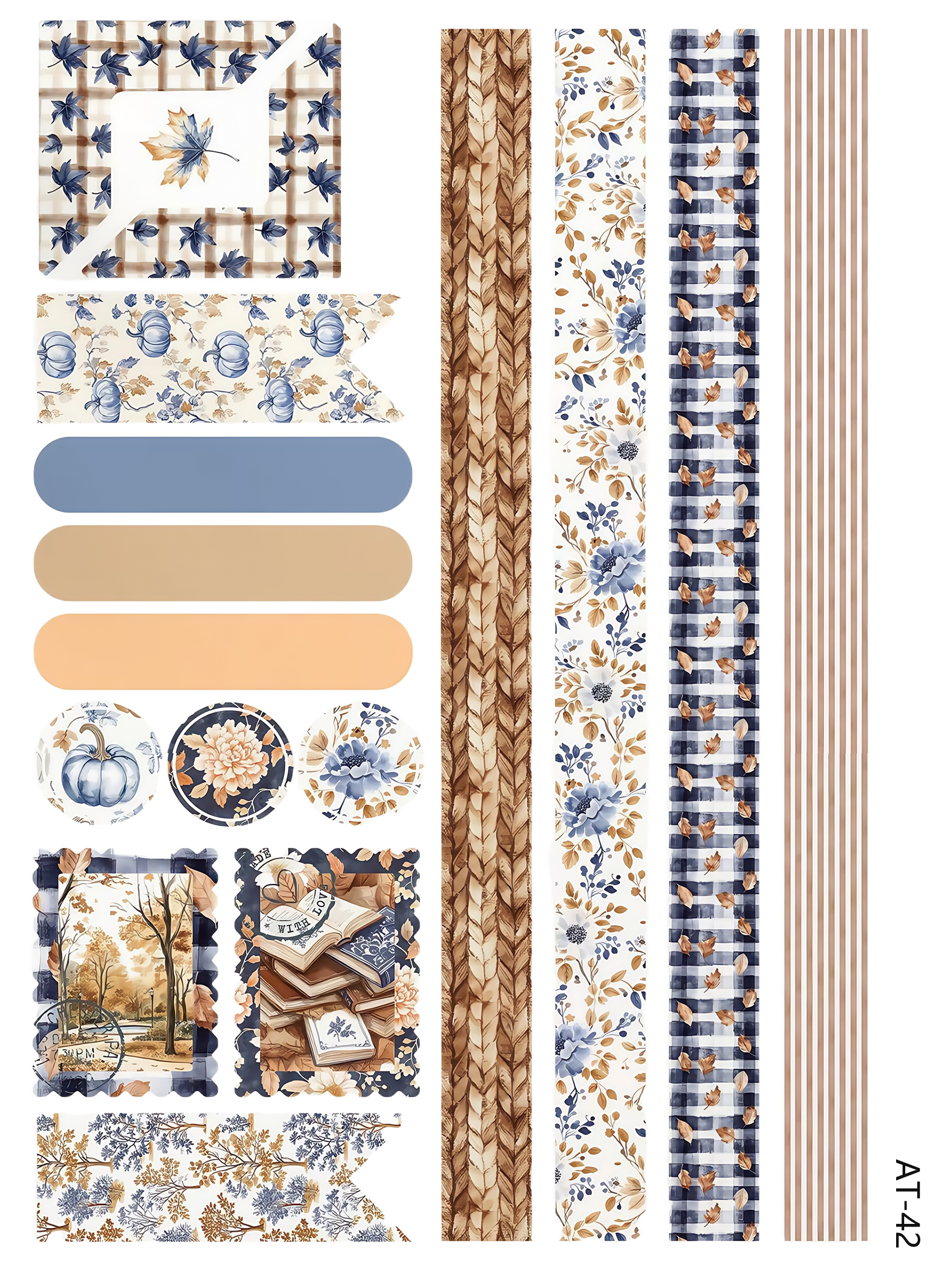 AT38-AT43 embossed sticker AT42 pre-cut embossed sticker (5.91*7.87 inch)