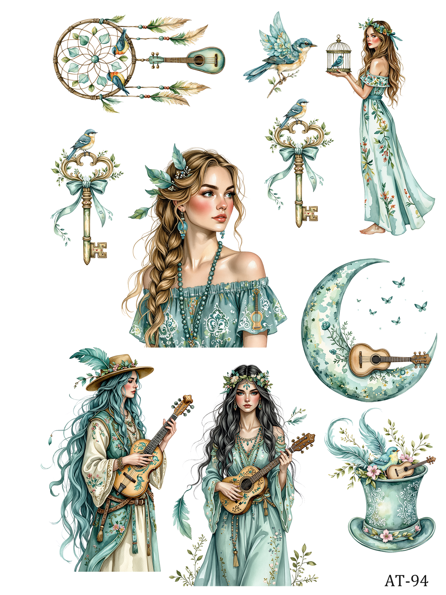 AT87-AT97 embossed sticker AT94