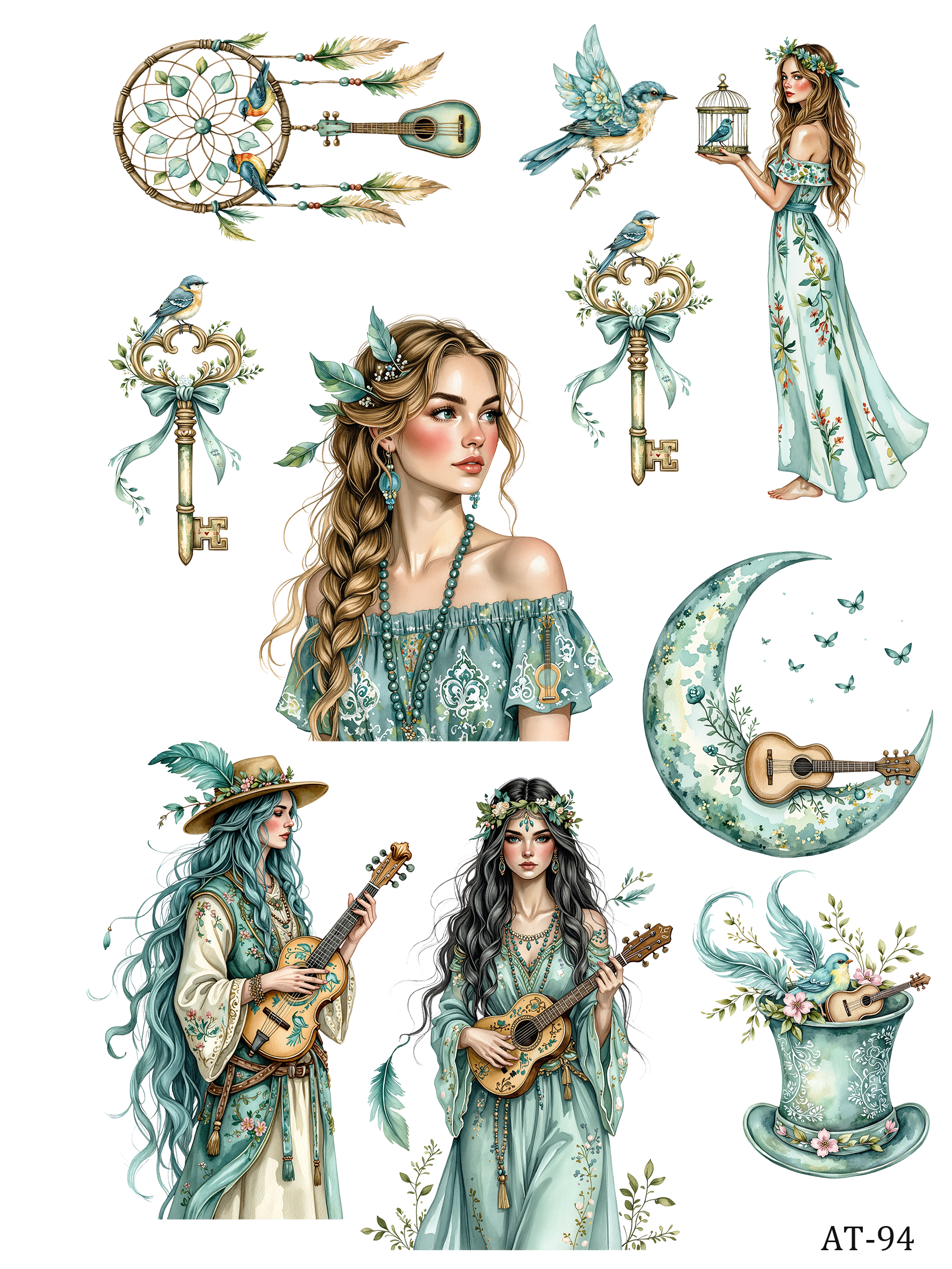 AT87-AT97 embossed sticker AT94