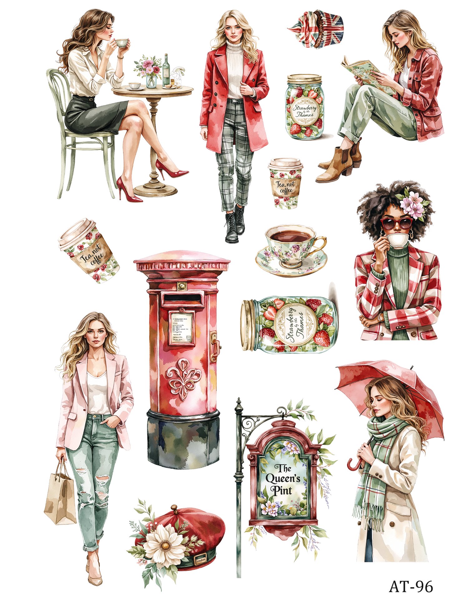 AT87-AT97 embossed sticker AT96