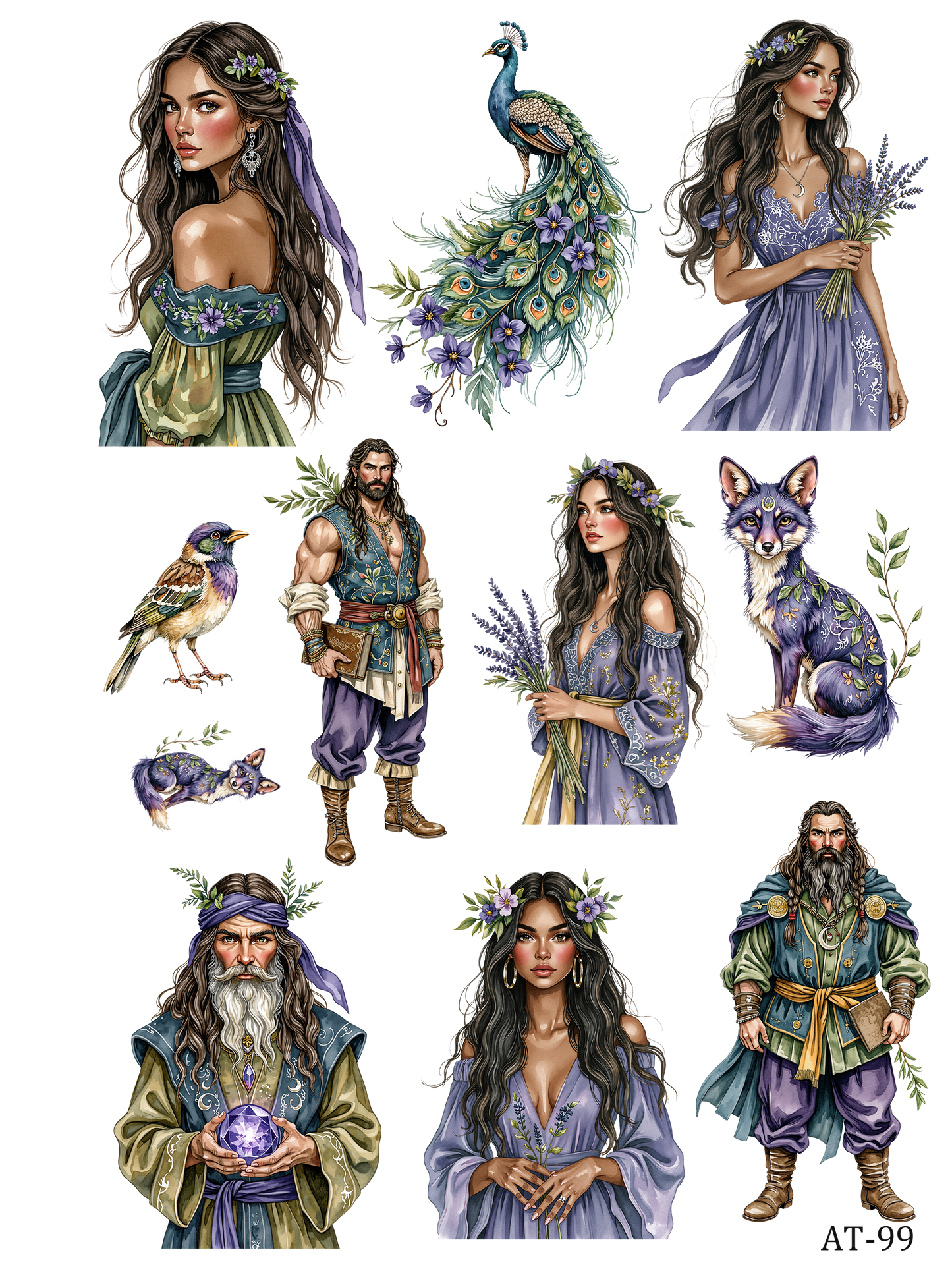 AT99-AT109 embossed sticker AT99