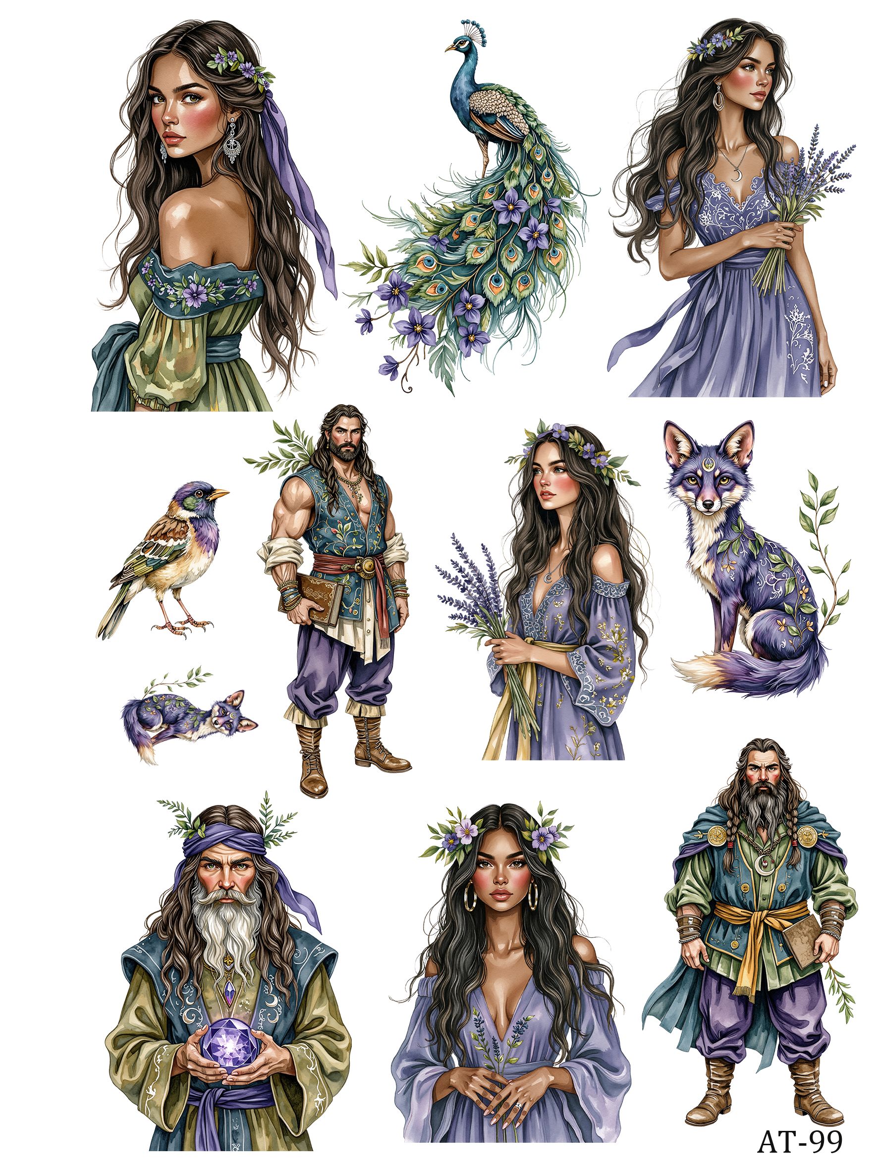 AT99-AT109 embossed sticker AT99