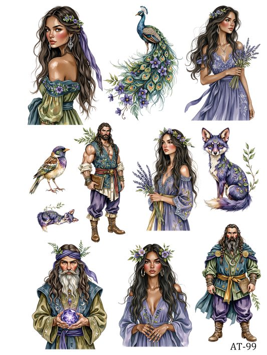 AT99-AT109 embossed sticker AT99