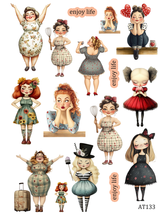 AT133-AT143 embossed sticker AT133