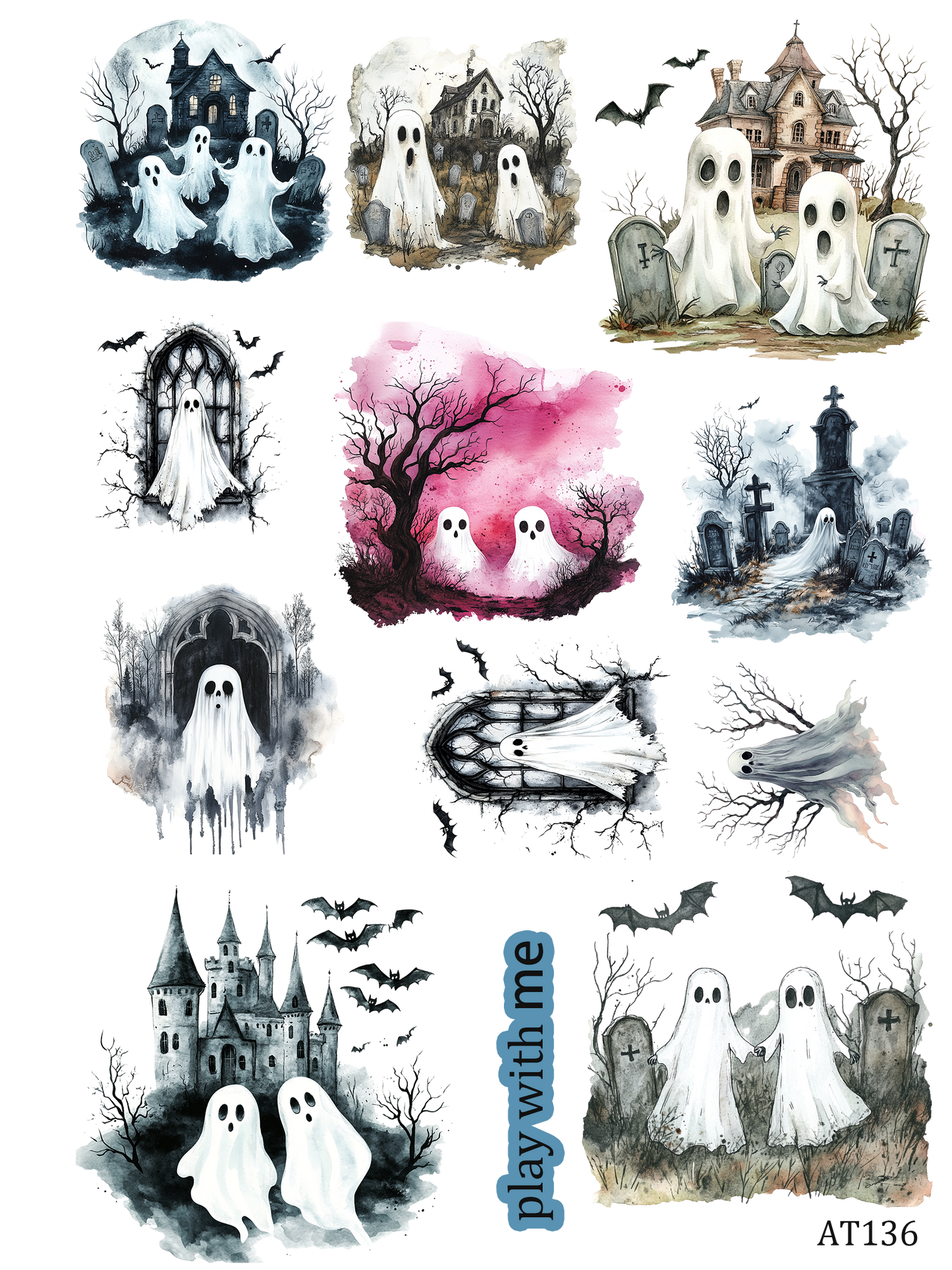 AT133-AT143 embossed sticker AT136