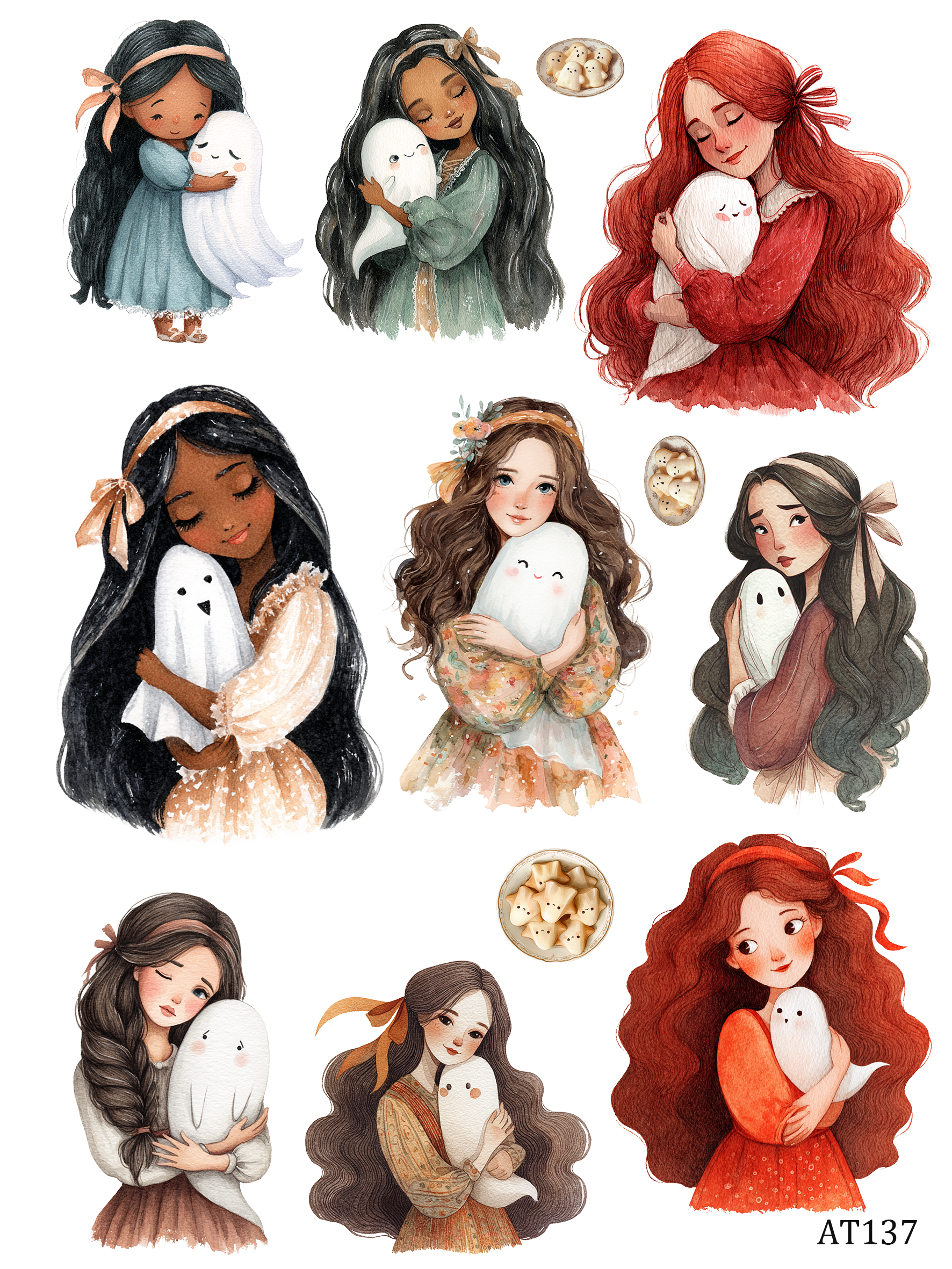 AT133-AT143 embossed sticker AT137