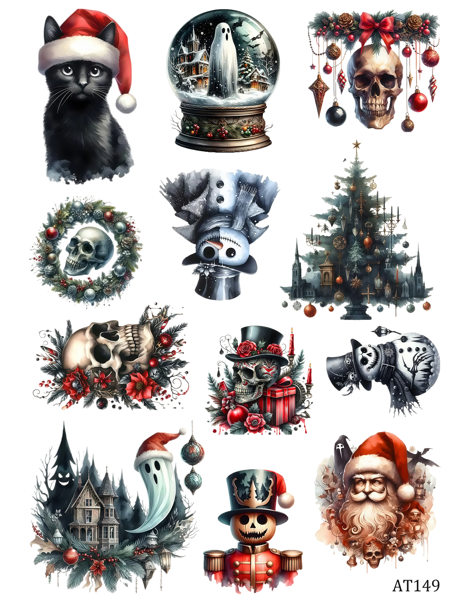 AT149-AT159 embossed sticker AT149