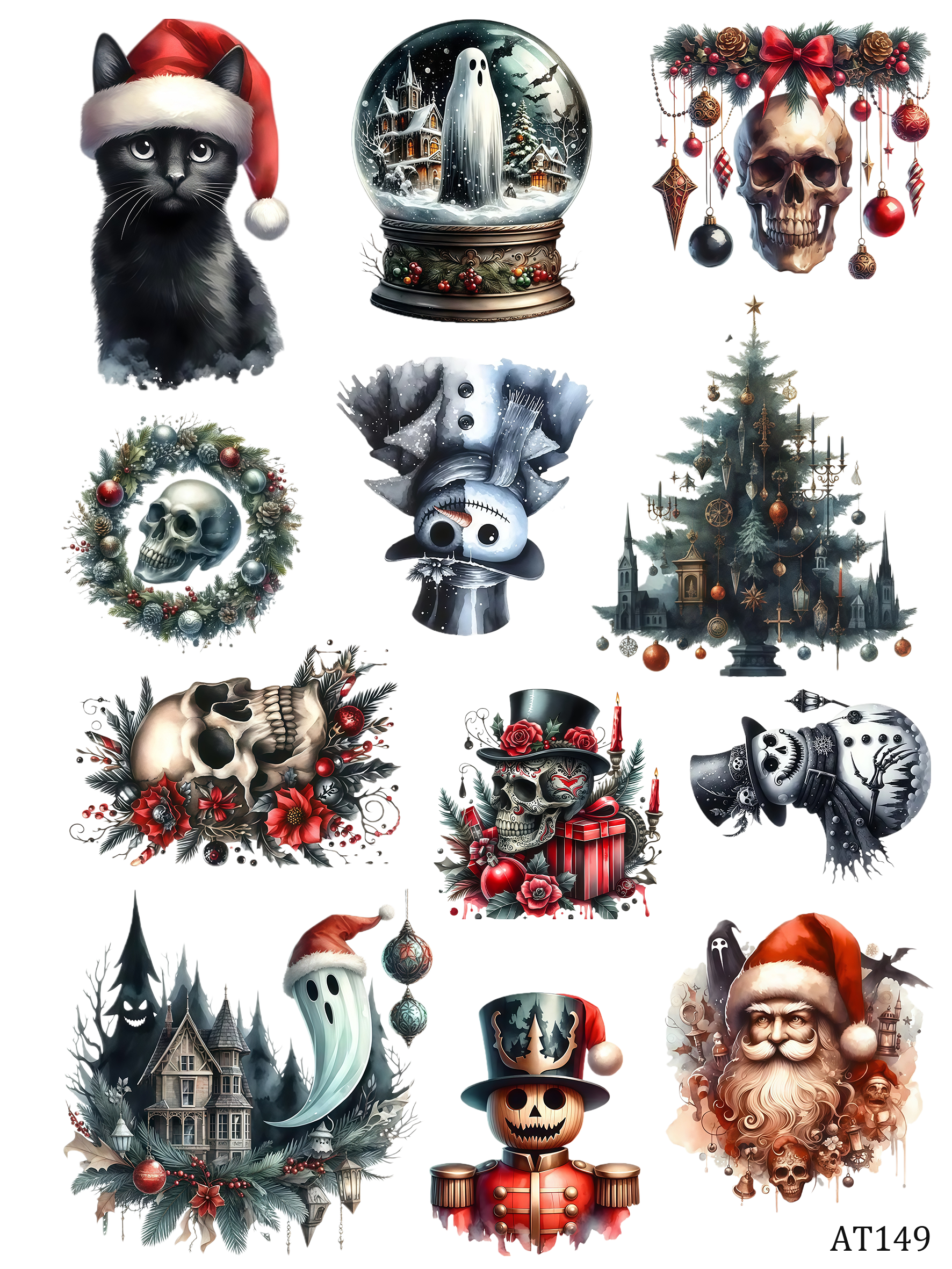 AT149-AT159 embossed sticker AT149